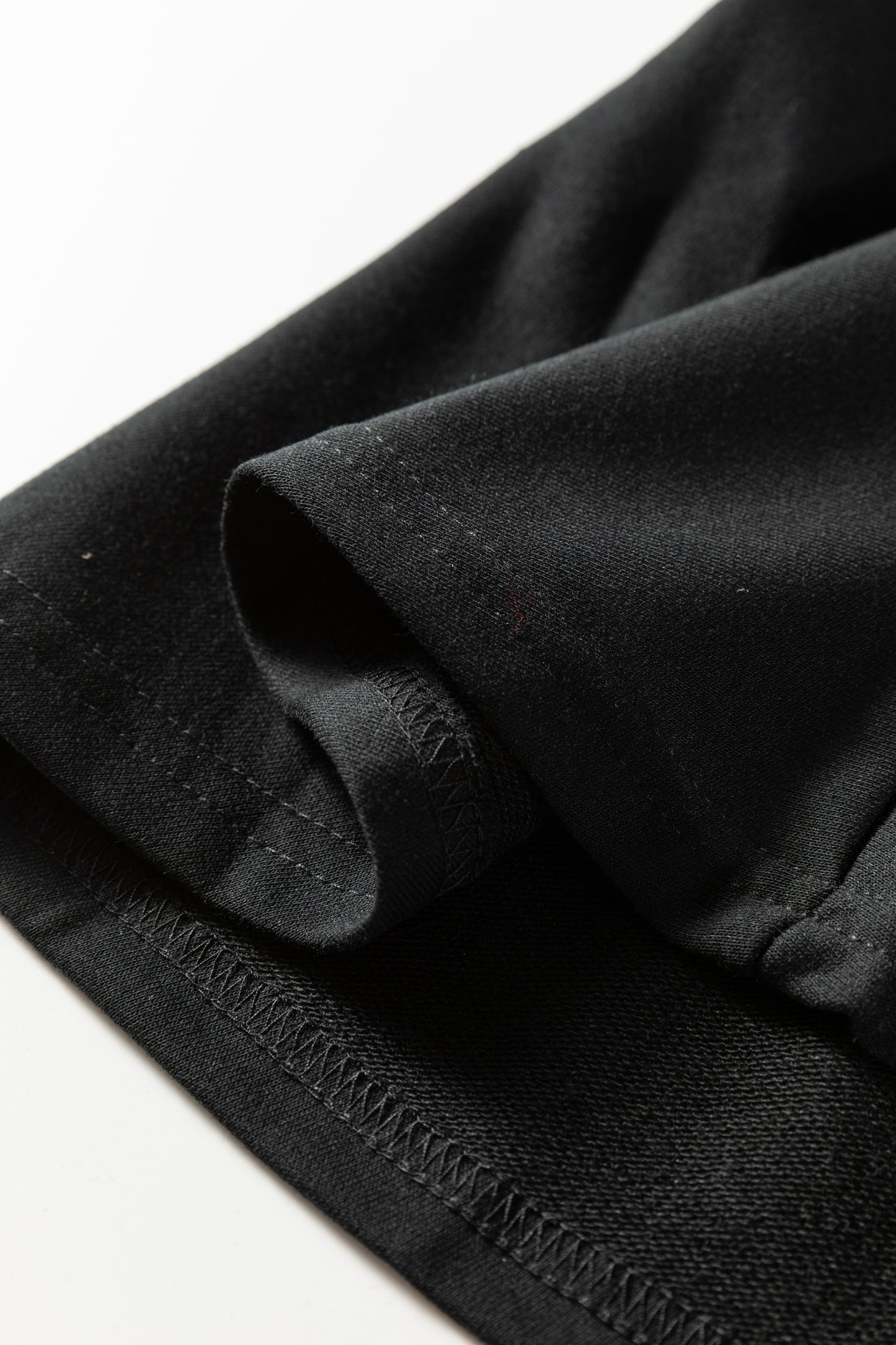 Black Plus Size Striped Cuffs Polo Collar Patchwork Long Sleeve Ruffle Hem Dress-TOPS / DRESSES-[Adult]-[Female]-2022 Online Blue Zone Planet