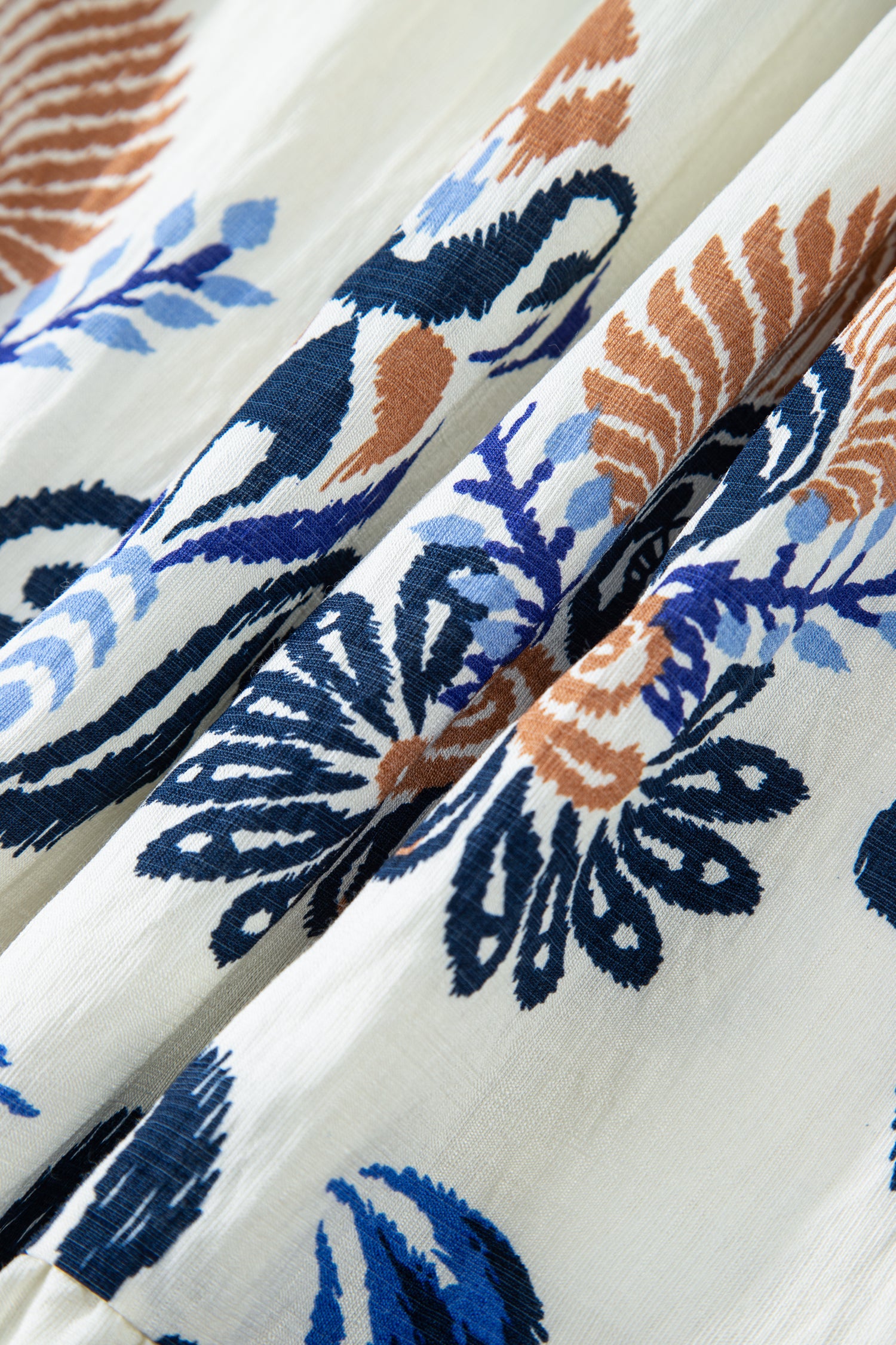 Sky Blue Plus Size Boho Print Split Neck Long Sleeve Mini Dress-TOPS / DRESSES-[Adult]-[Female]-2022 Online Blue Zone Planet