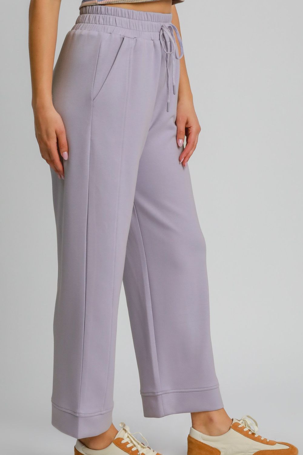 Blue Zone Planet | Umgee Drawstring Elastic Waist Wide Leg Pants-BOTTOMS SIZES SMALL MEDIUM LARGE-[Adult]-[Female]-2022 Online Blue Zone Planet