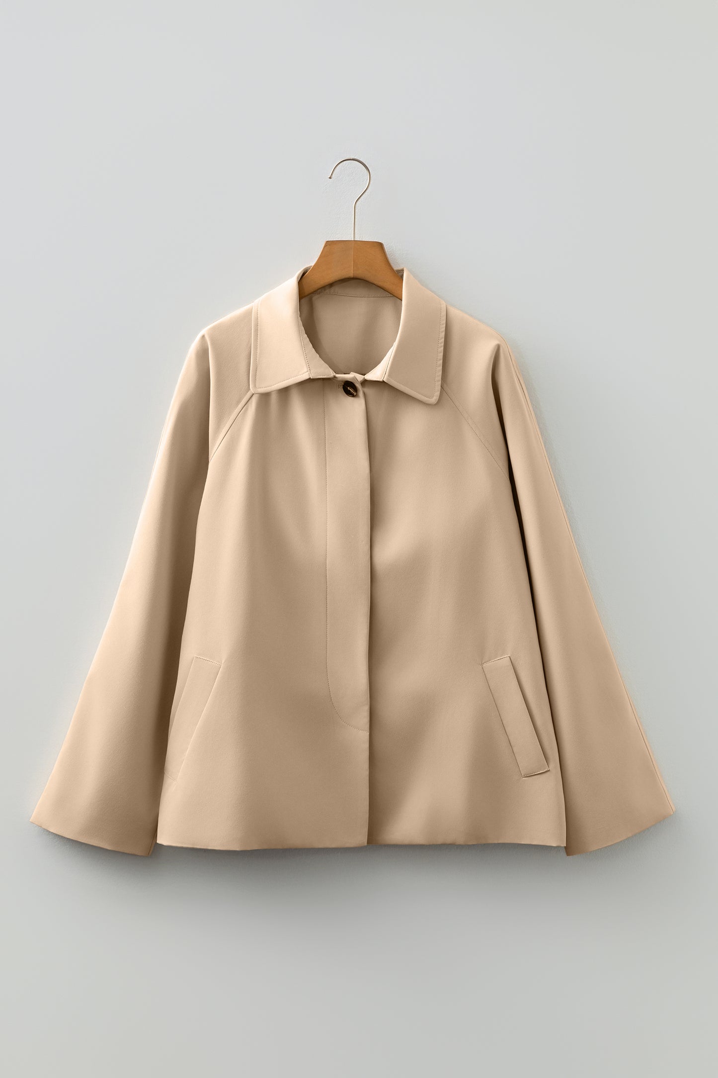 Parchment Plaid Liner Patchwork Single Breasted Trench Coat-Outerwear/Coats-[Adult]-[Female]-2022 Online Blue Zone Planet