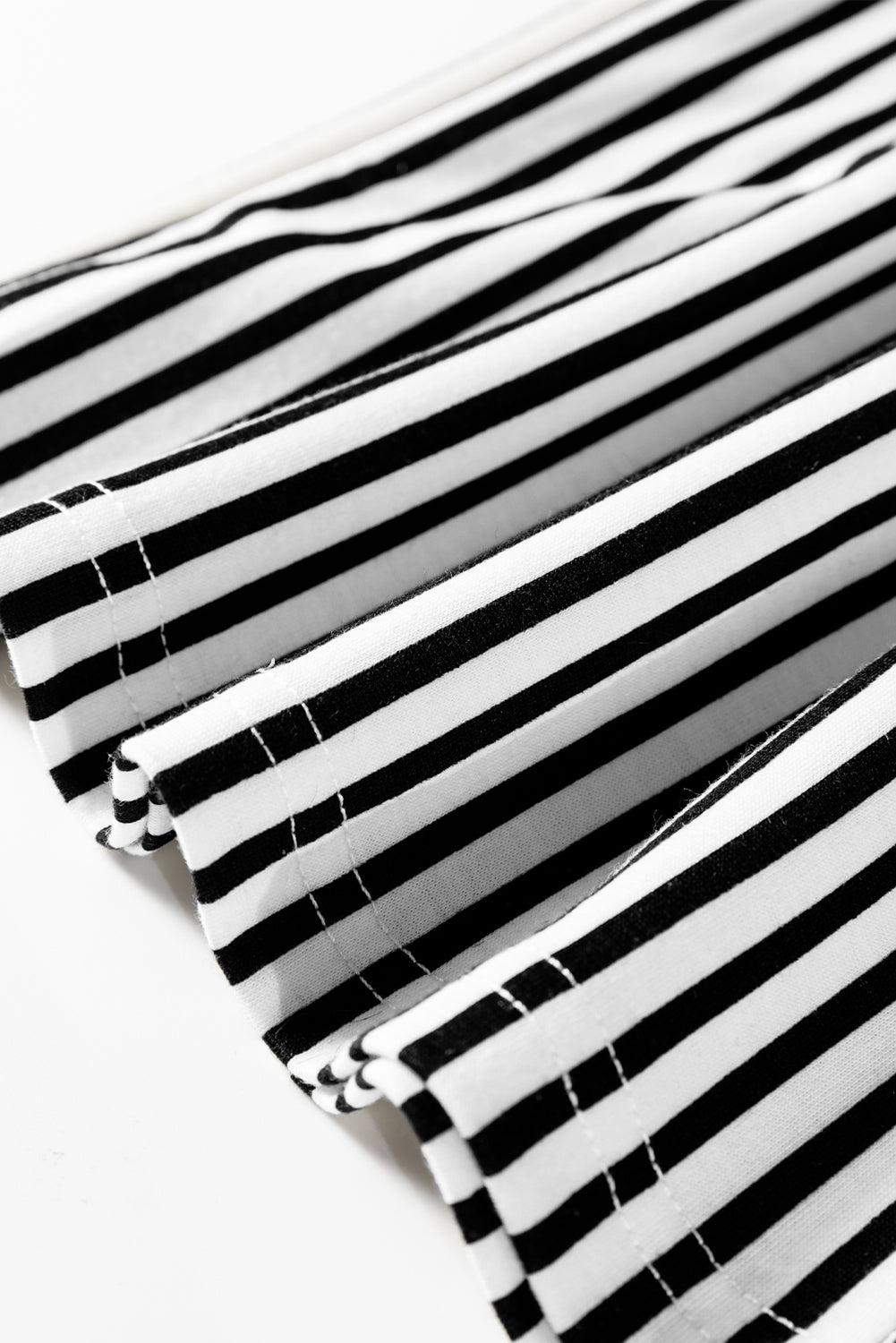 Black Stripe Elastic High Waist Pocketed Loose Pants-Bottoms/Pants & Culotte-[Adult]-[Female]-2022 Online Blue Zone Planet