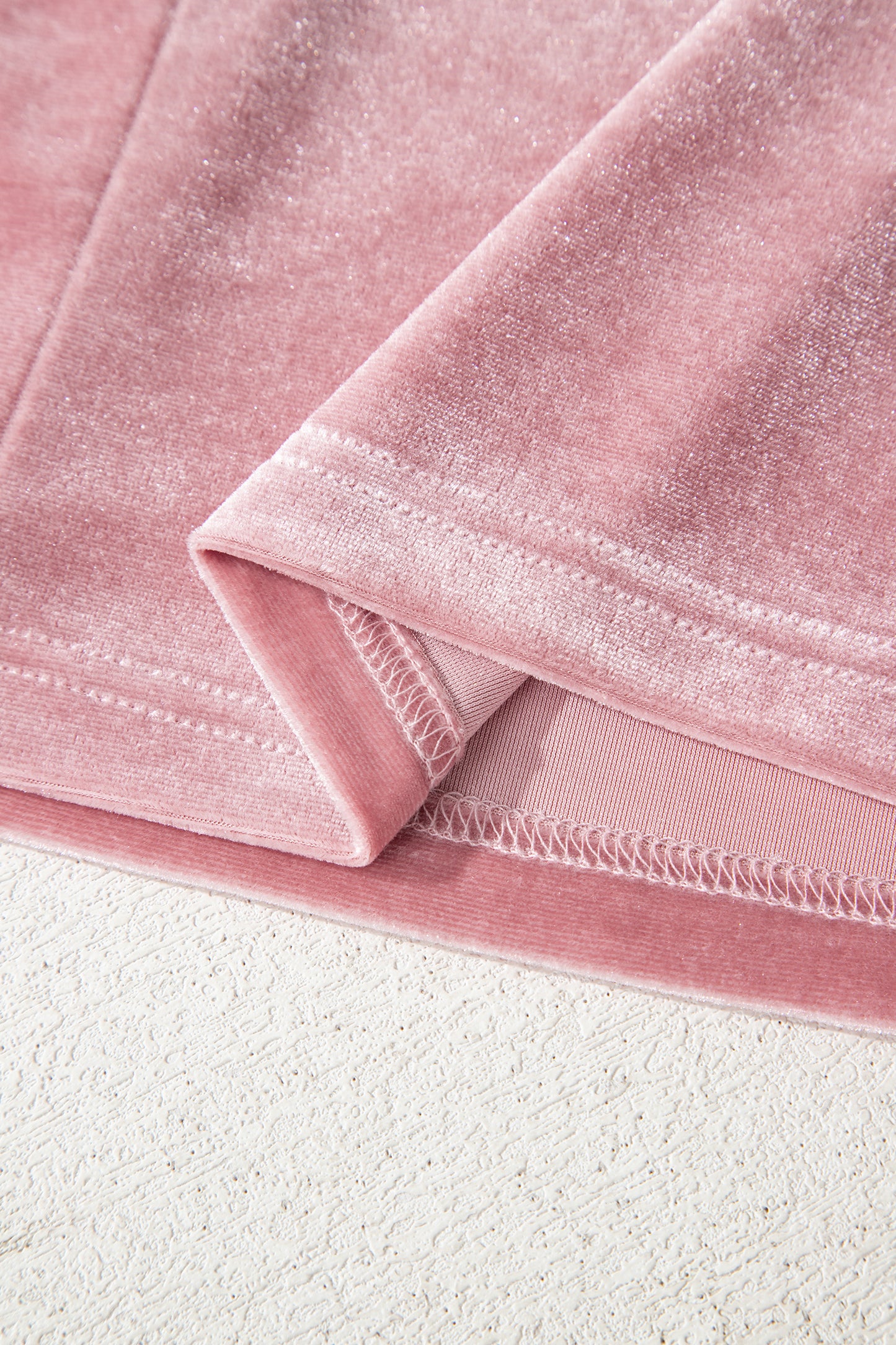 Fushia Solid Color Velvet Ribbon Bow Knot Long Sleeve Blouse-Tops/Blouses & Shirts-[Adult]-[Female]-2022 Online Blue Zone Planet