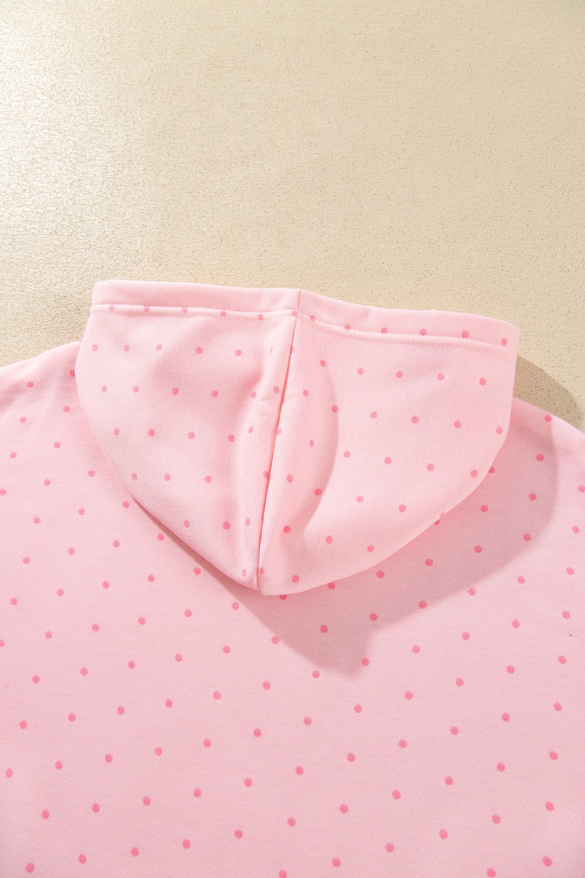 Pink Polka Dot Printed Oversized Hoodie Casual Shorts 2pcs Set-Tops / Dresses-[Adult]-[Female]-2022 Online Blue Zone Planet