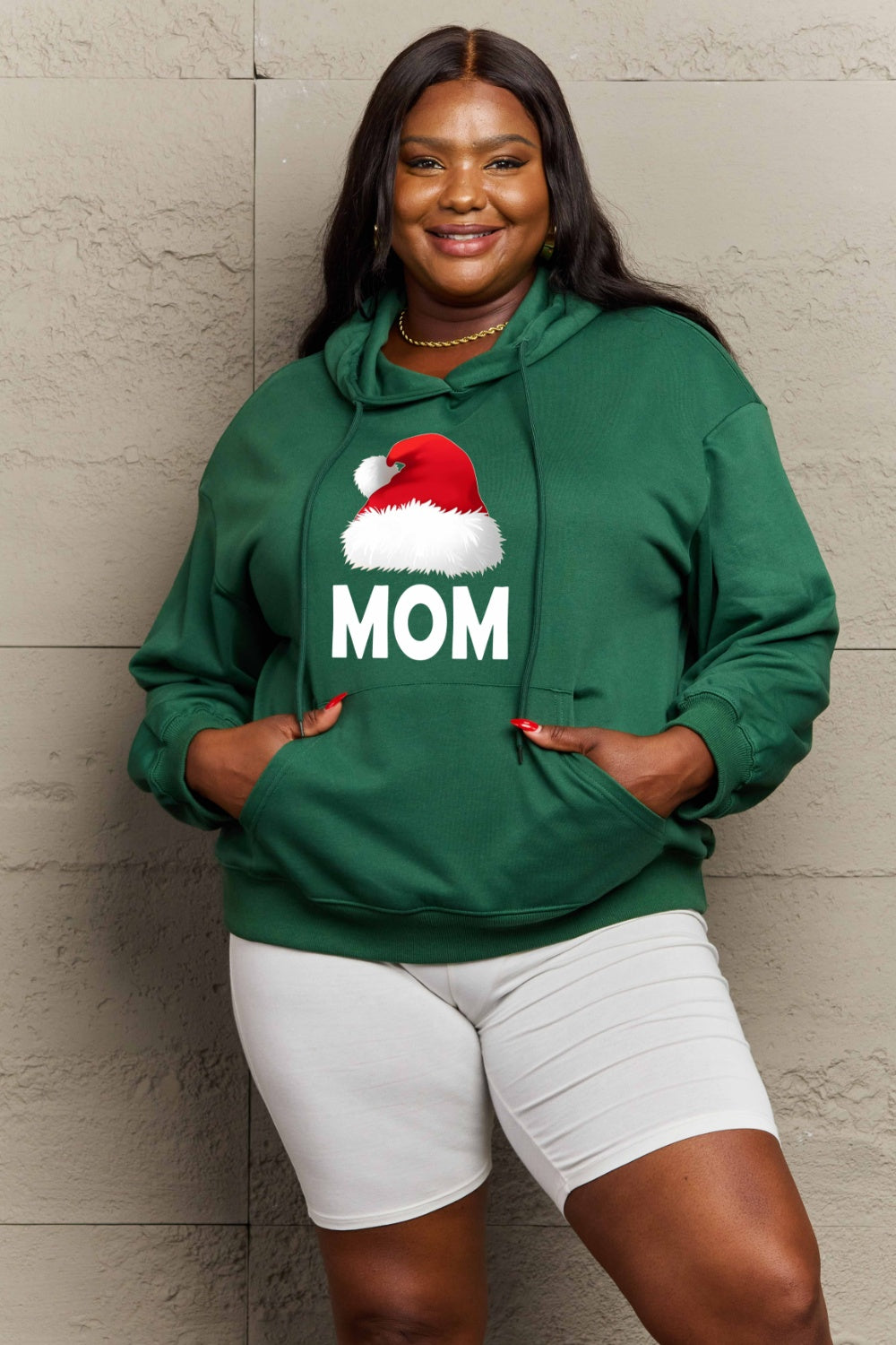 Simply Love Full Size MOM Graphic Hoodie-HOODIES-[Adult]-[Female]-2022 Online Blue Zone Planet