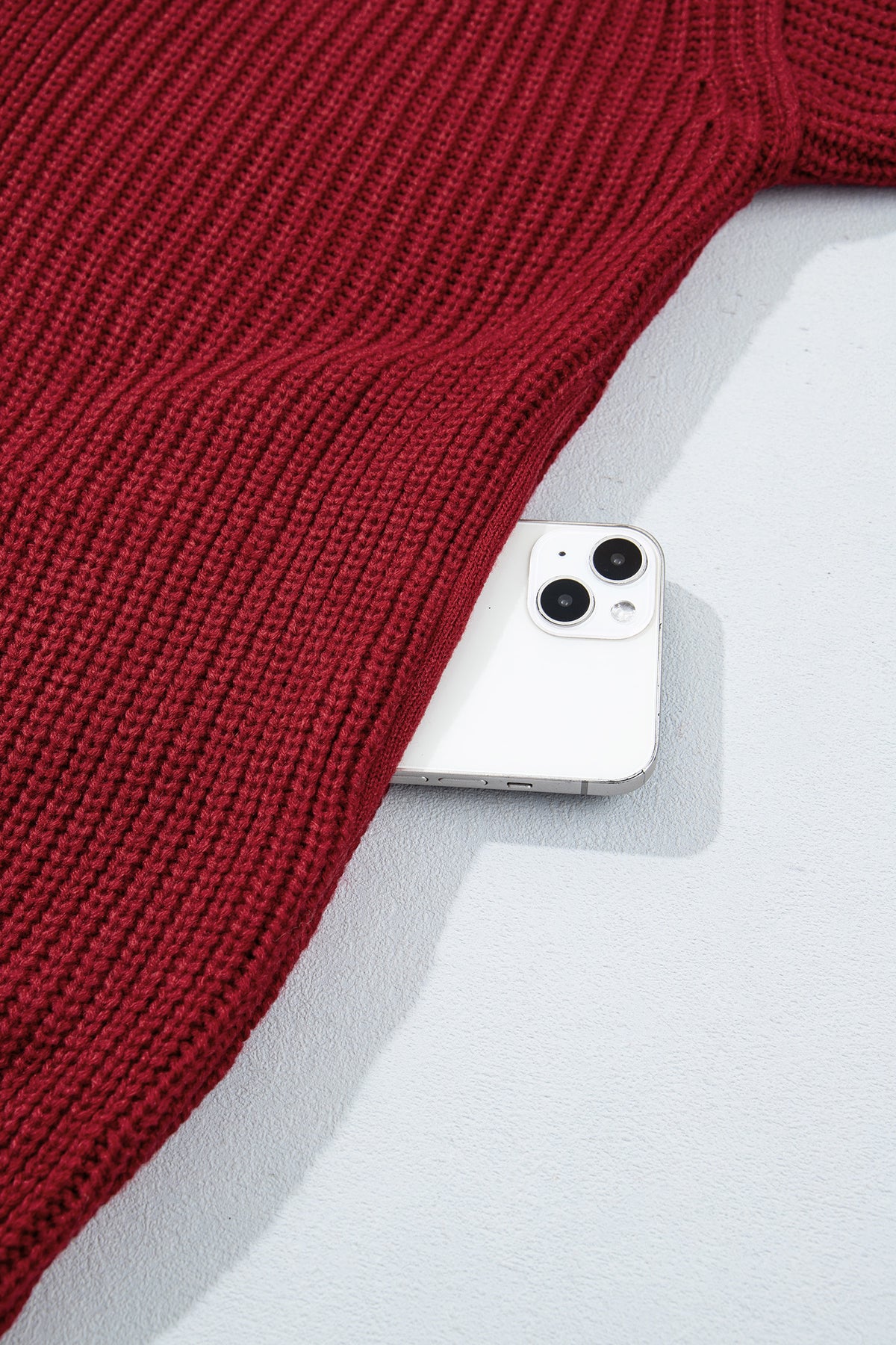 Red Dahlia Solid Color Knit Oversized Button Front Sweater Cardigan-Sweaters & Cardigans/Cardigans-[Adult]-[Female]-2022 Online Blue Zone Planet