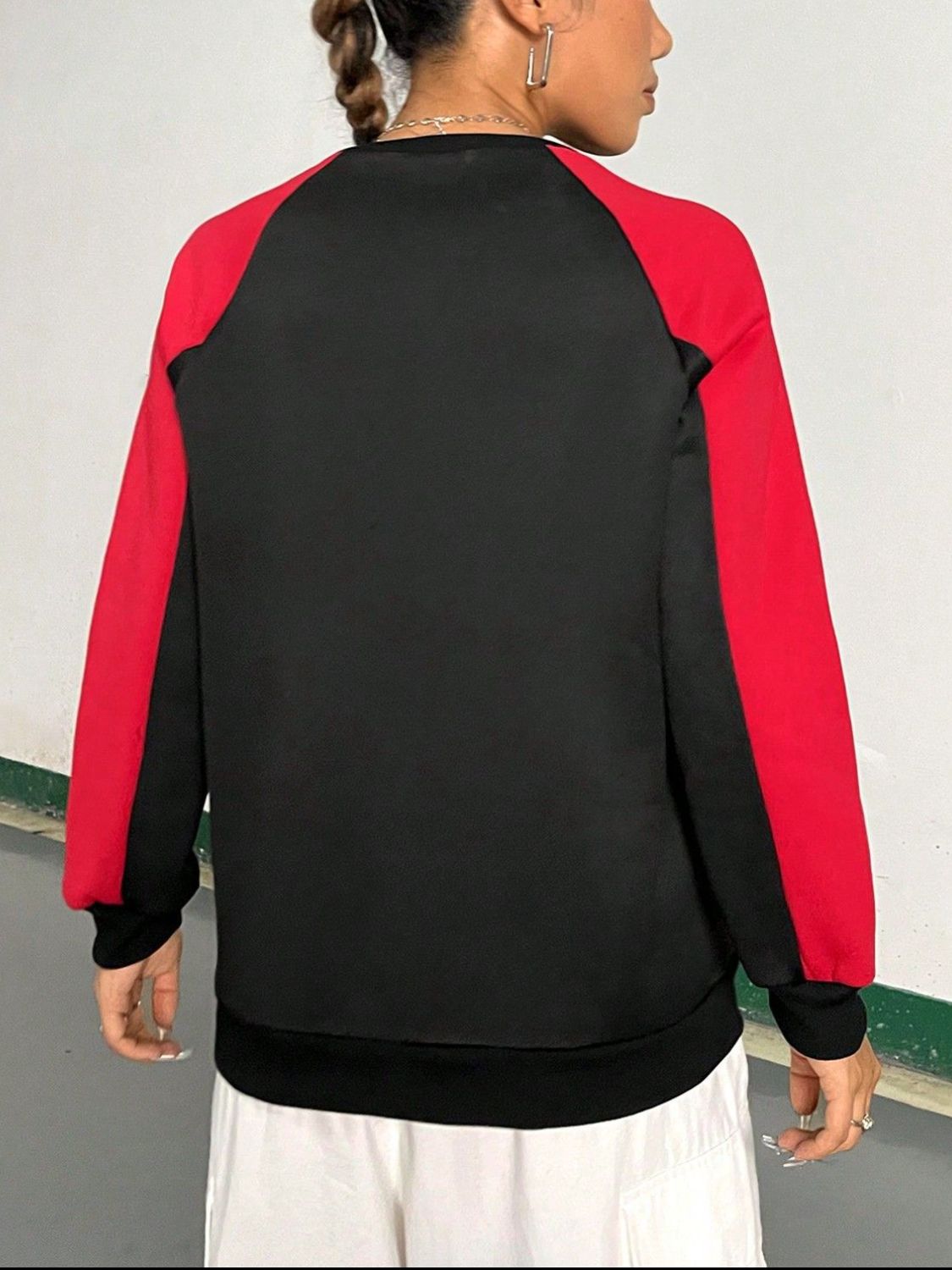 Letter Graphic Round Neck Long Sleeve Sweatshirt-TOPS / DRESSES-[Adult]-[Female]-2022 Online Blue Zone Planet