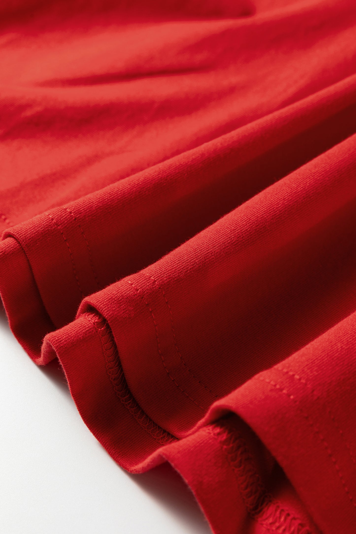 Fiery Red Varsity Striped Accent Contrast Crew Neck Long Sleeve T Shirt-Tops/Long Sleeve Tops-[Adult]-[Female]-2022 Online Blue Zone Planet