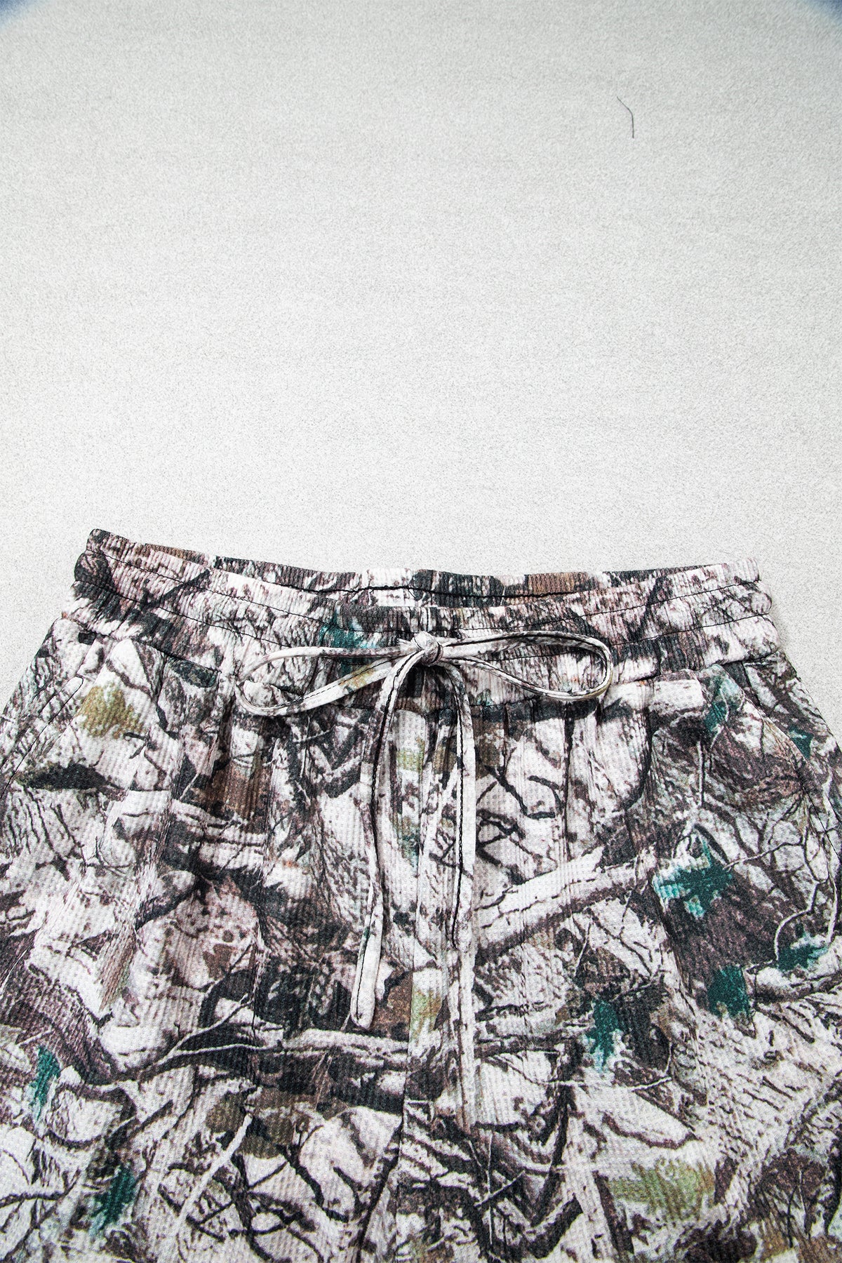 Brown Camo Long Sleeve Top Elastic Waist Shorts Two Piece Set-Two Piece Sets/Short Sets-[Adult]-[Female]-2022 Online Blue Zone Planet