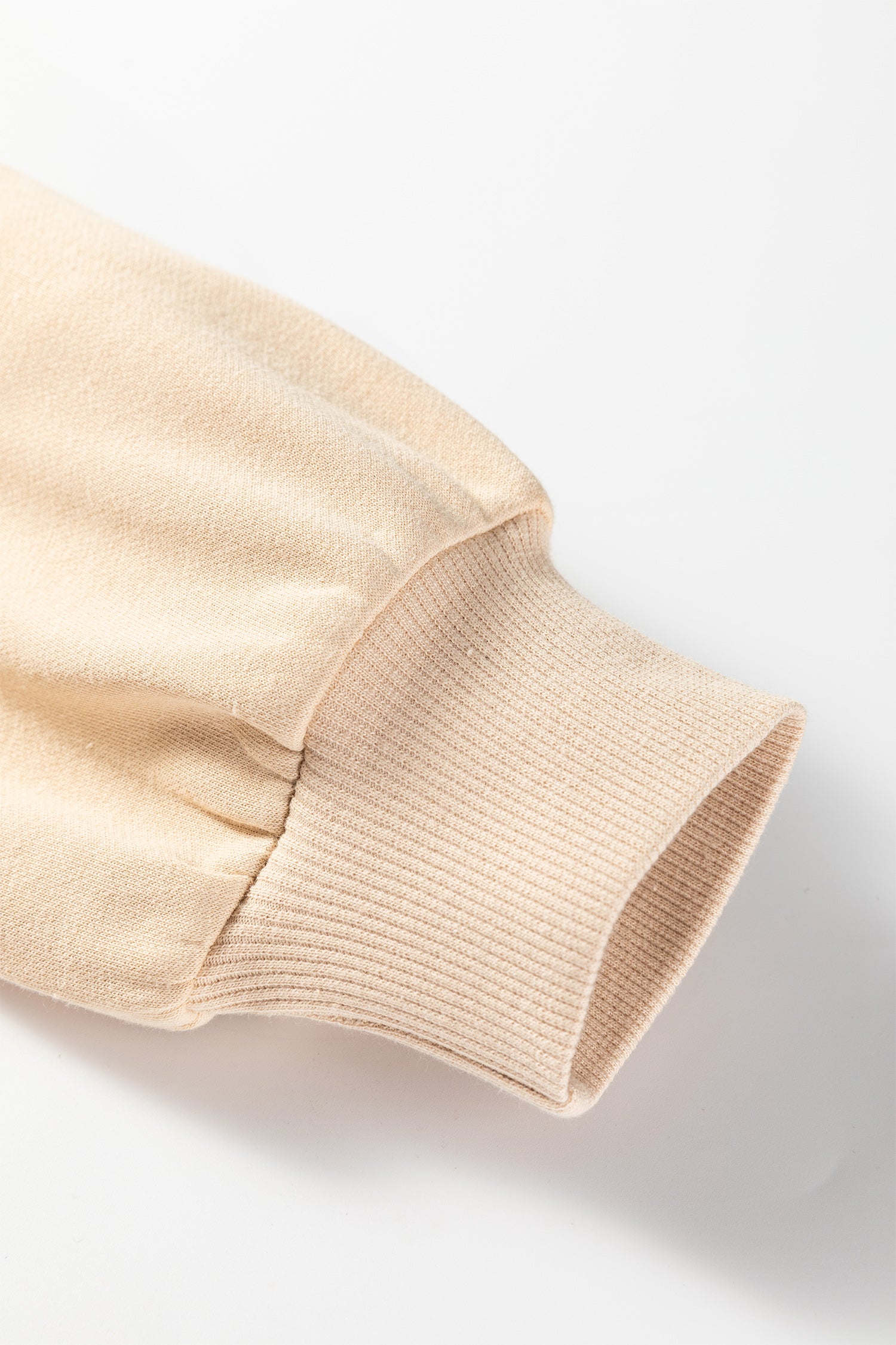 Parchment Embroidered Flower Pattern Drop Shoulder Sweatshirt-Tops/Sweatshirts & Hoodies-[Adult]-[Female]-2022 Online Blue Zone Planet