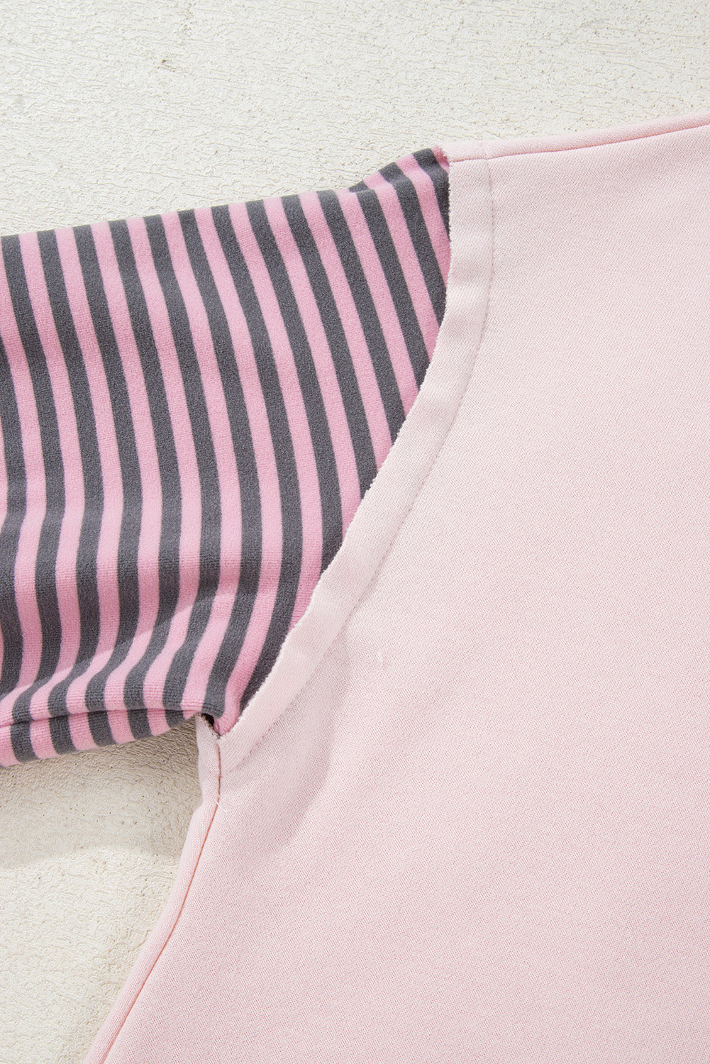 Delicacy Striped Colorblock Patchwork Drop Shoulder Sweatshirt-Tops/Sweatshirts & Hoodies-[Adult]-[Female]-2022 Online Blue Zone Planet