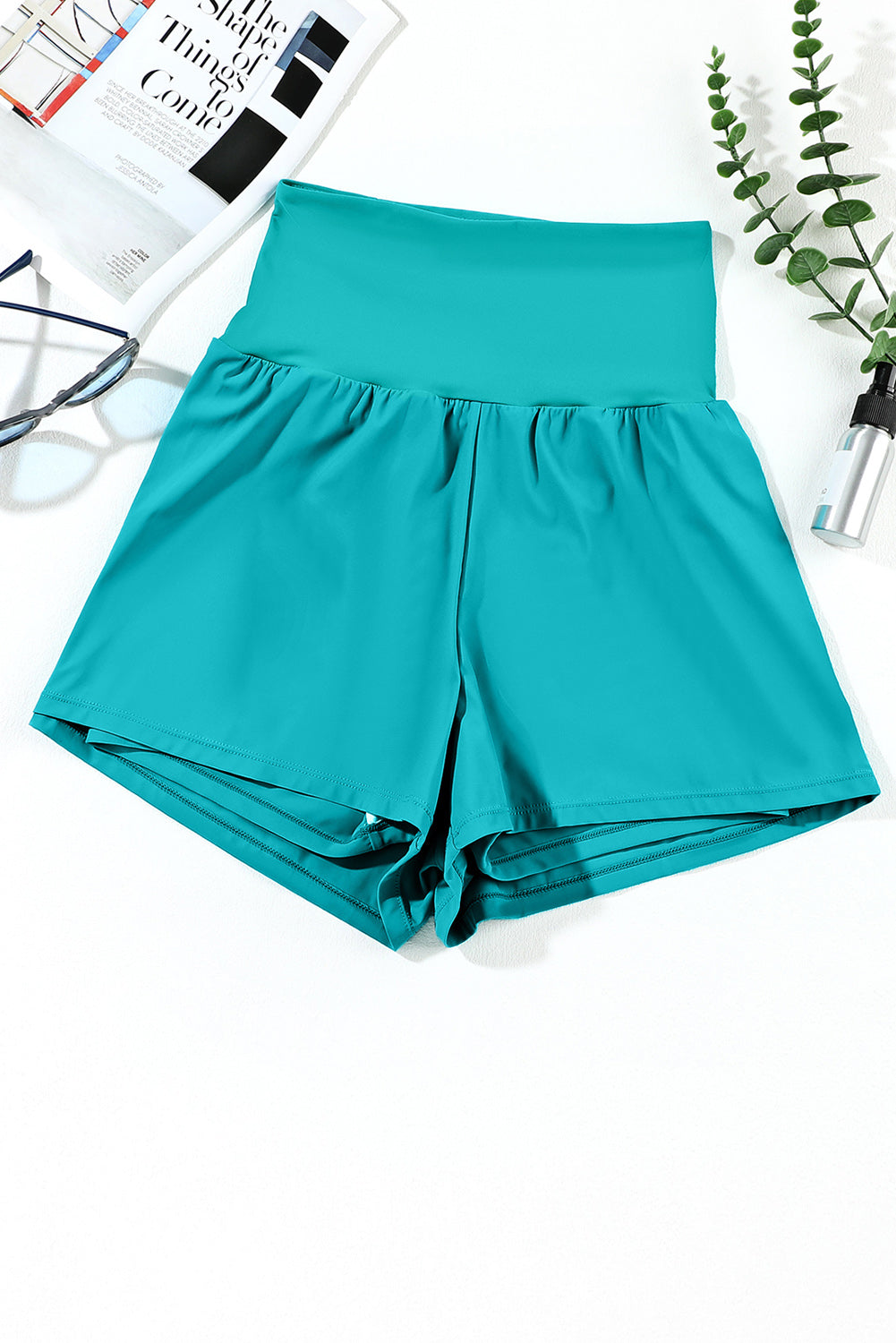 Pocketed High Waist Swim Shorts-TOPS / DRESSES-[Adult]-[Female]-2022 Online Blue Zone Planet