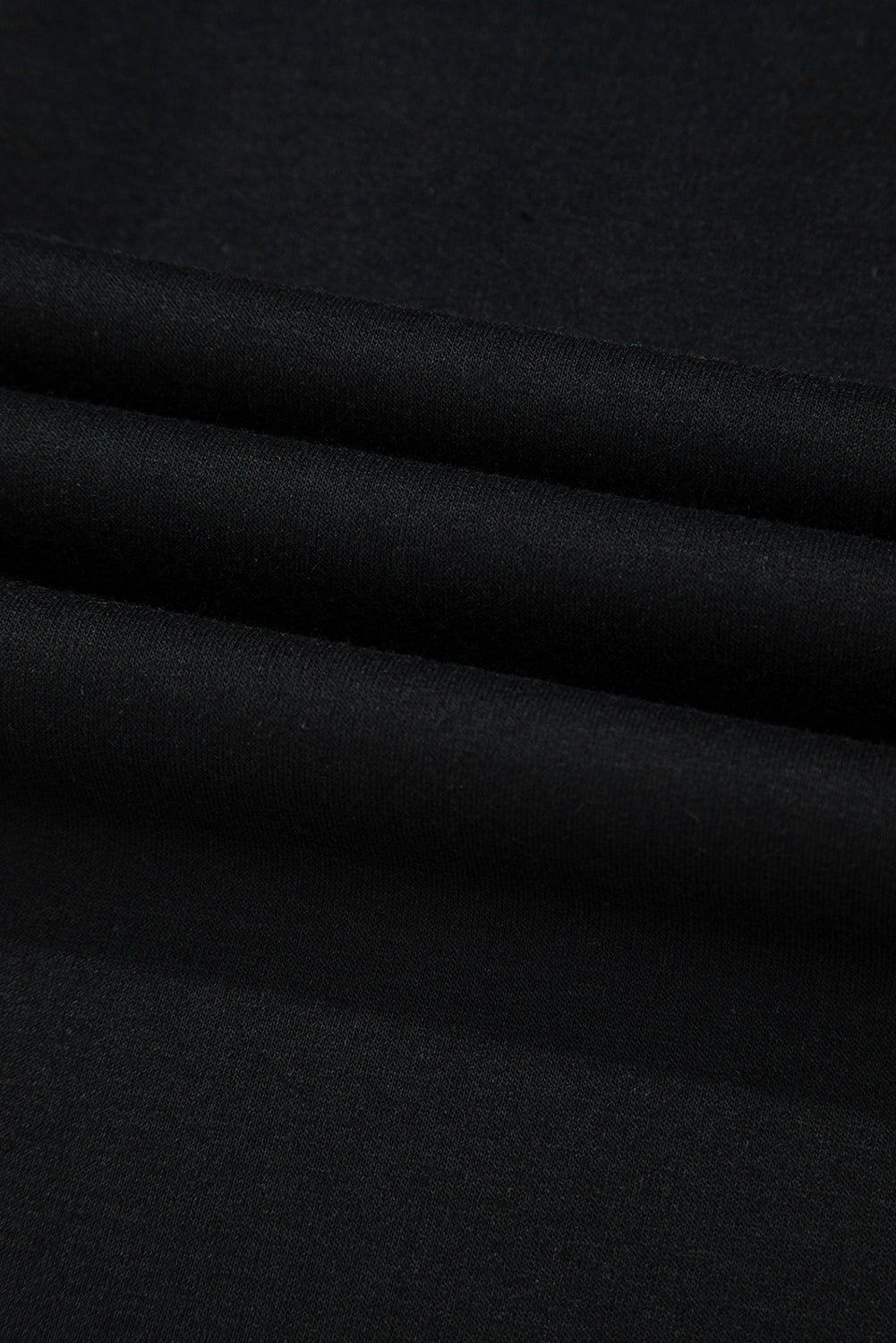 Black Striped Patch Front Casual Tee-Tops/Tops & Tees-[Adult]-[Female]-2022 Online Blue Zone Planet