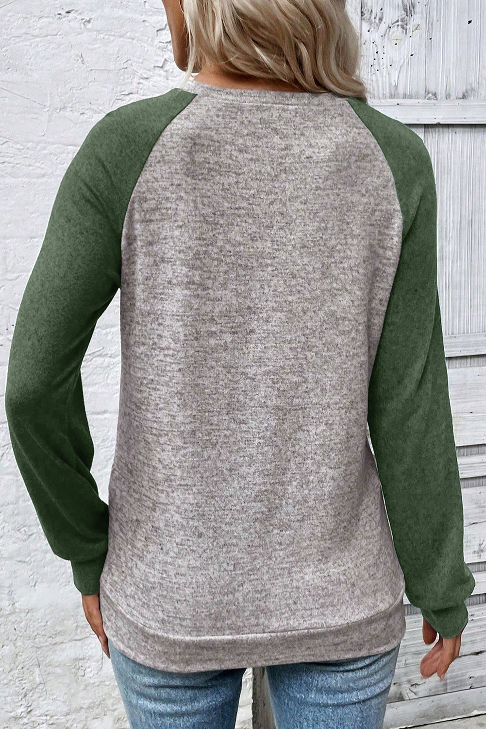 Evergreen Colorblock Raglan Long Sleeve T Shirt-Tops/Long Sleeve Tops-[Adult]-[Female]-2022 Online Blue Zone Planet