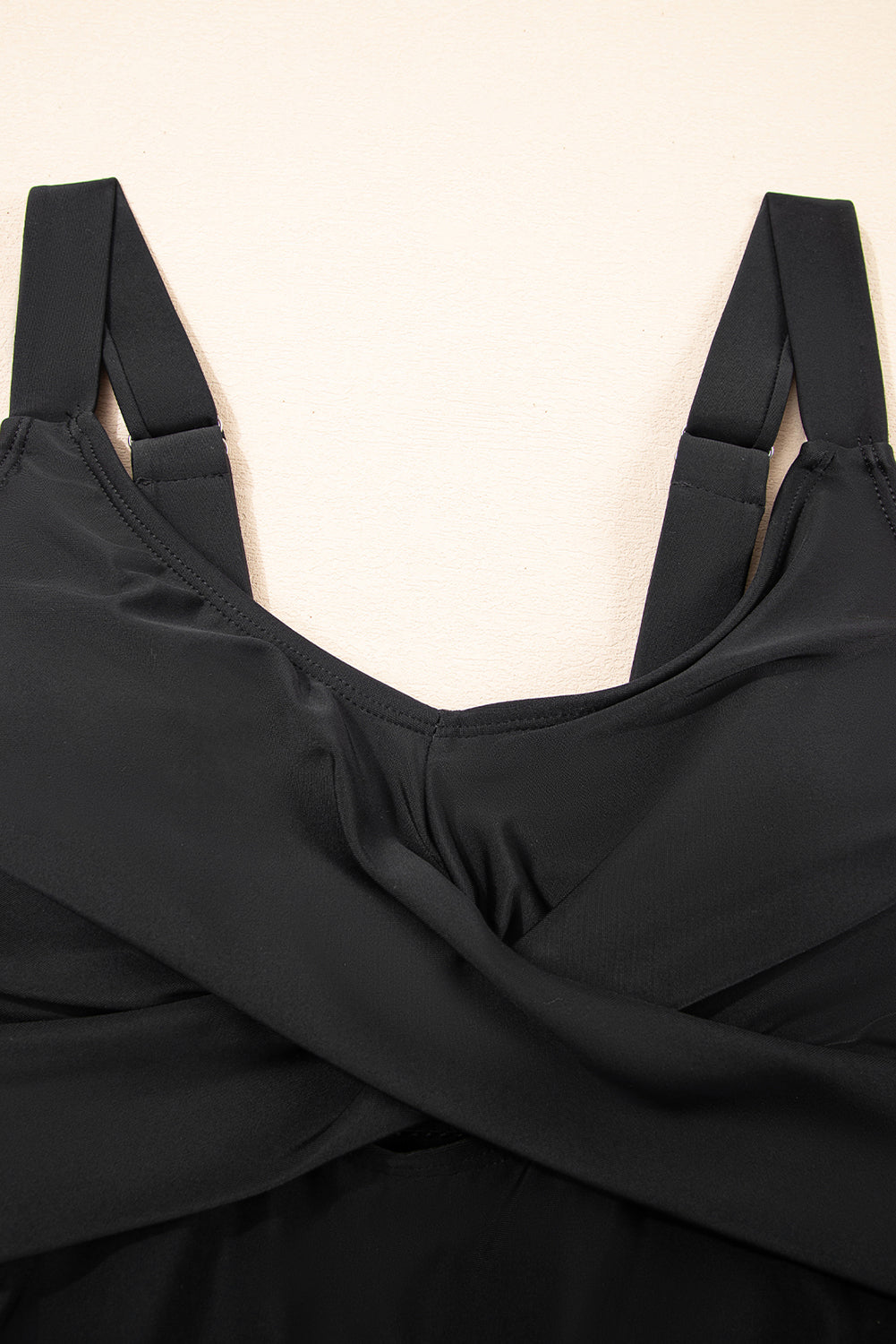 Black Adjustable Straps Cutout Ruched Knot Slit One Piece Swim Dress-TOPS / DRESSES-[Adult]-[Female]-2022 Online Blue Zone Planet