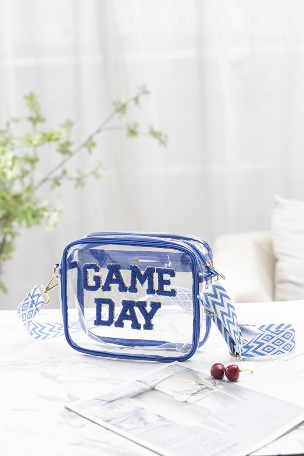 Blue Zone Planet | Zenana GAME DAY Stadium Approved Transparent Crossbody Bag-Handbags-[Adult]-[Female]-2022 Online Blue Zone Planet