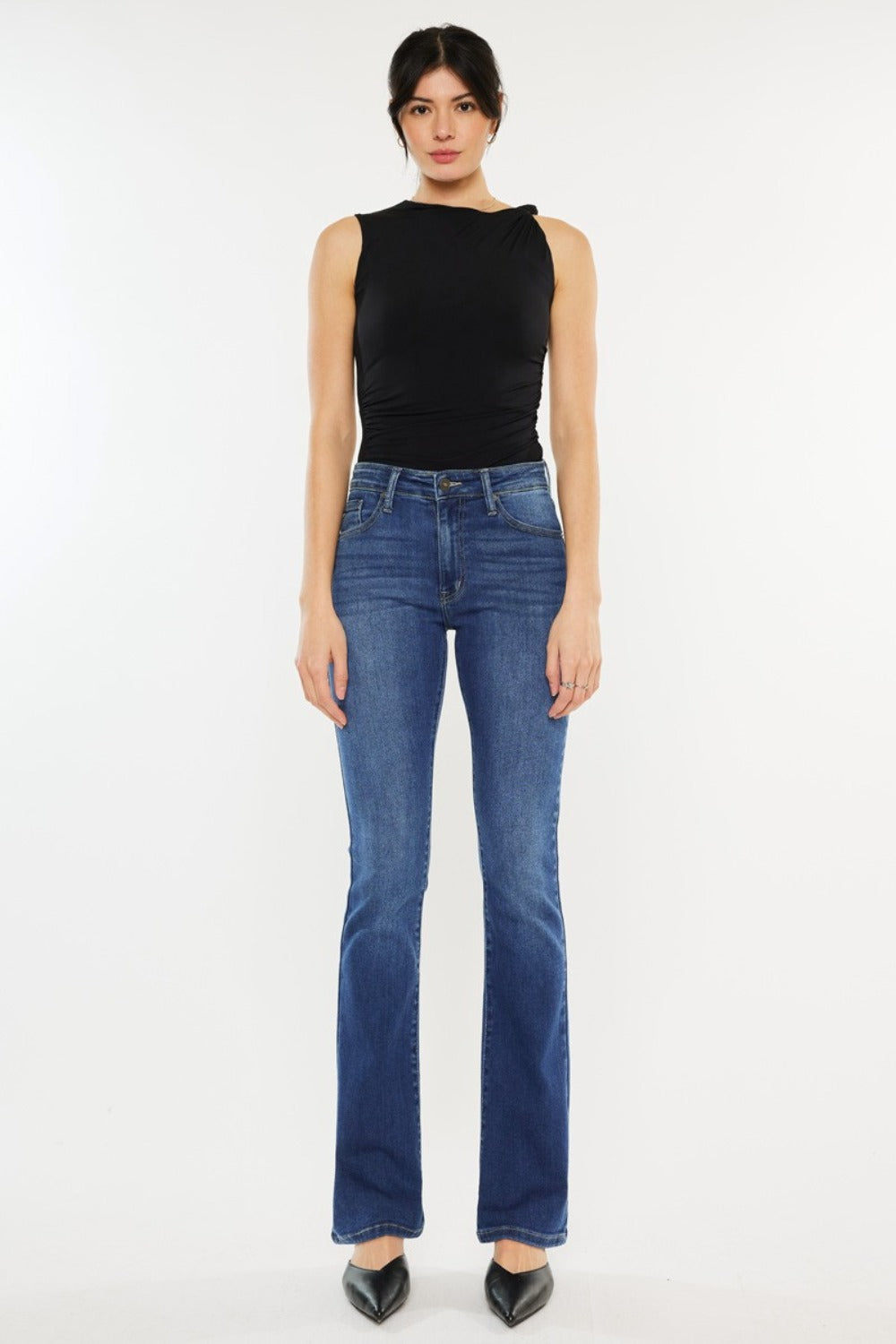 Kancan High Rise Slim Bootcut Jeans-BOTTOMS SIZES SMALL MEDIUM LARGE-[Adult]-[Female]-2022 Online Blue Zone Planet