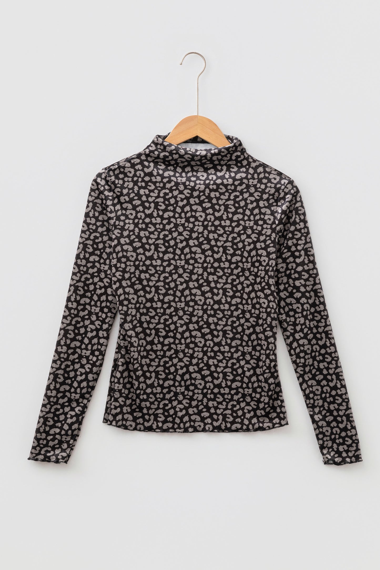 Brown Leopard Print Velvet Long Sleeve Western Style Pullover Top-Tops/Long Sleeve Tops-[Adult]-[Female]-2022 Online Blue Zone Planet