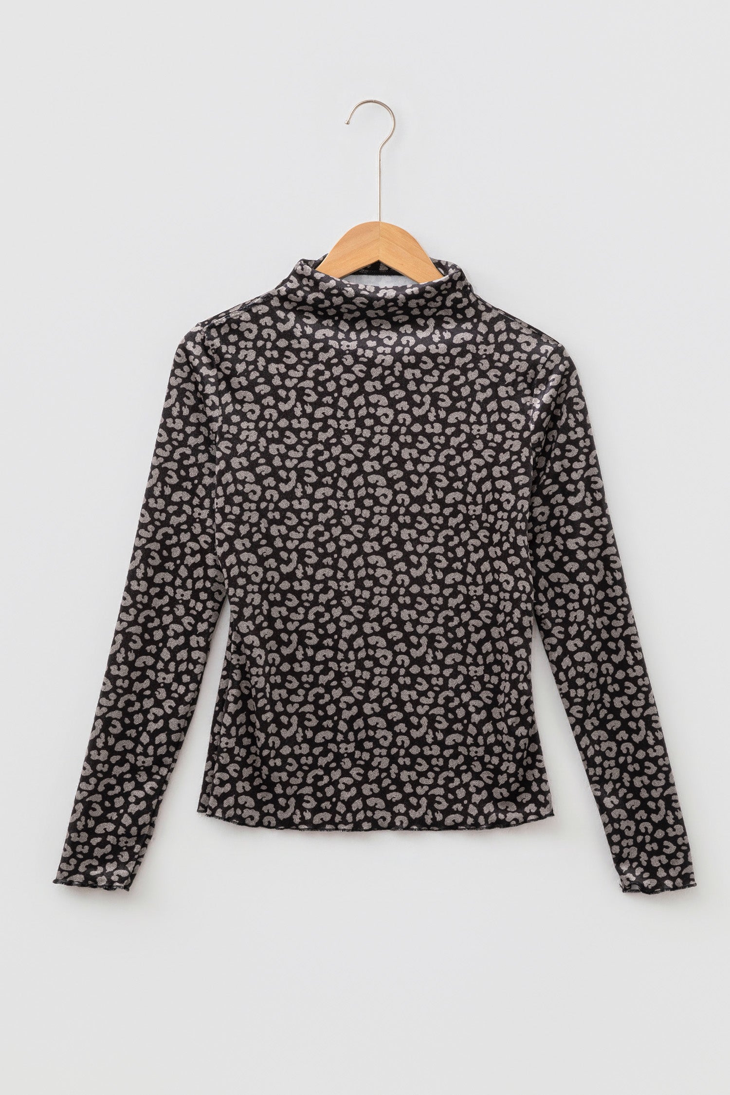 Brown Leopard Print Velvet Long Sleeve Western Style Pullover Top-Tops/Long Sleeve Tops-[Adult]-[Female]-2022 Online Blue Zone Planet