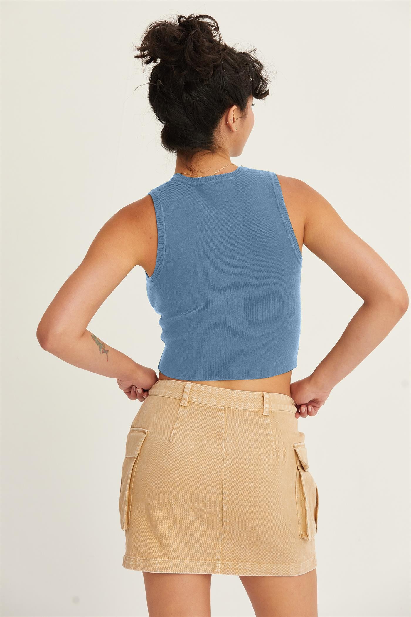 HYFVE Ribbed Knit Cropped Tank-TOPS / DRESSES-[Adult]-[Female]-2022 Online Blue Zone Planet