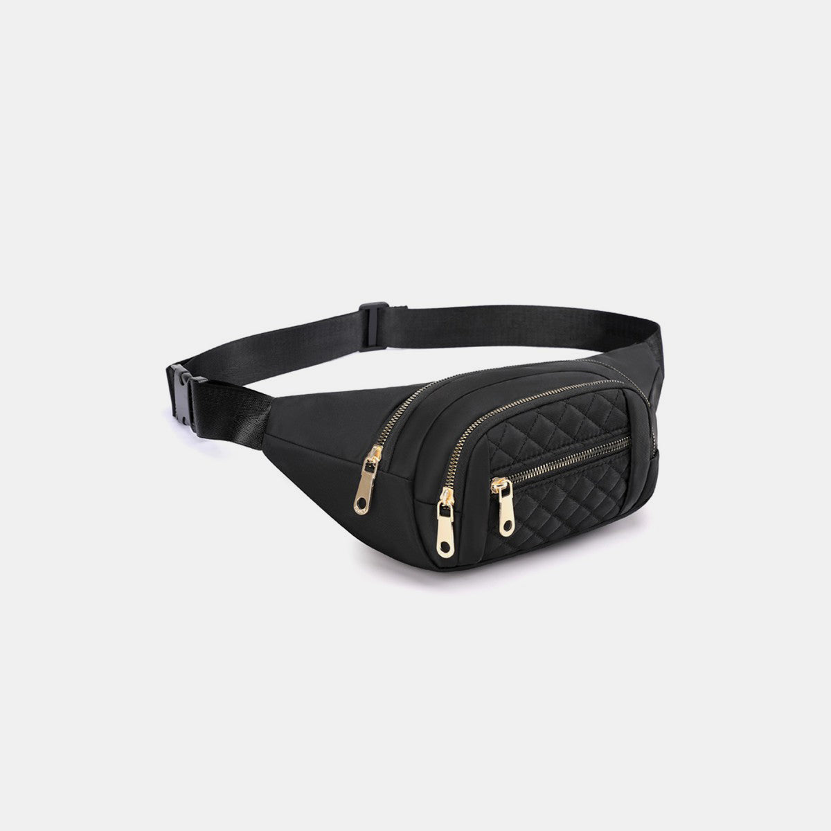 Zenana Quilted Multi Pocket Waist Belt Bag-BELTS-[Adult]-[Female]-2022 Online Blue Zone Planet