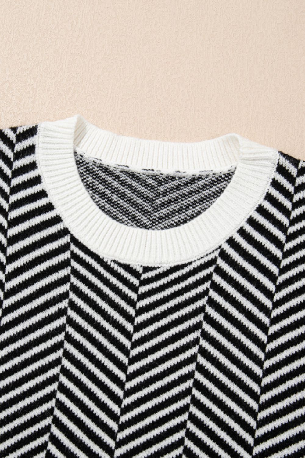 Blue Zone Planet | Striped Round Neck Long Sleeve Sweater-TOPS / DRESSES-[Adult]-[Female]-2022 Online Blue Zone Planet