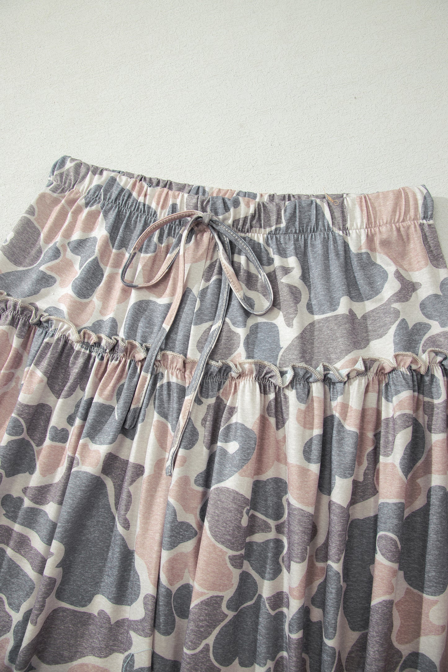 Multicolour Camo Print Wide Leg Casual Pants-Bottoms/Pants & Culotte-[Adult]-[Female]-2022 Online Blue Zone Planet