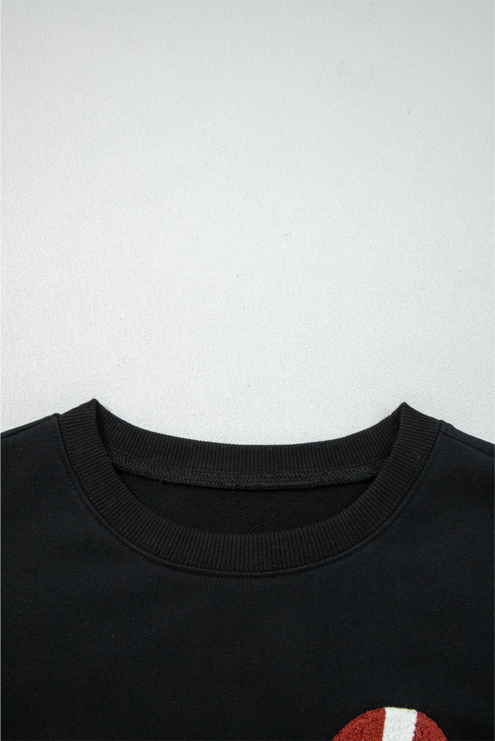 Black Varsity Baseball Bow Graphic Striped Sleeve Baggy Sweatshirt-Tops/Sweatshirts & Hoodies-[Adult]-[Female]-2022 Online Blue Zone Planet