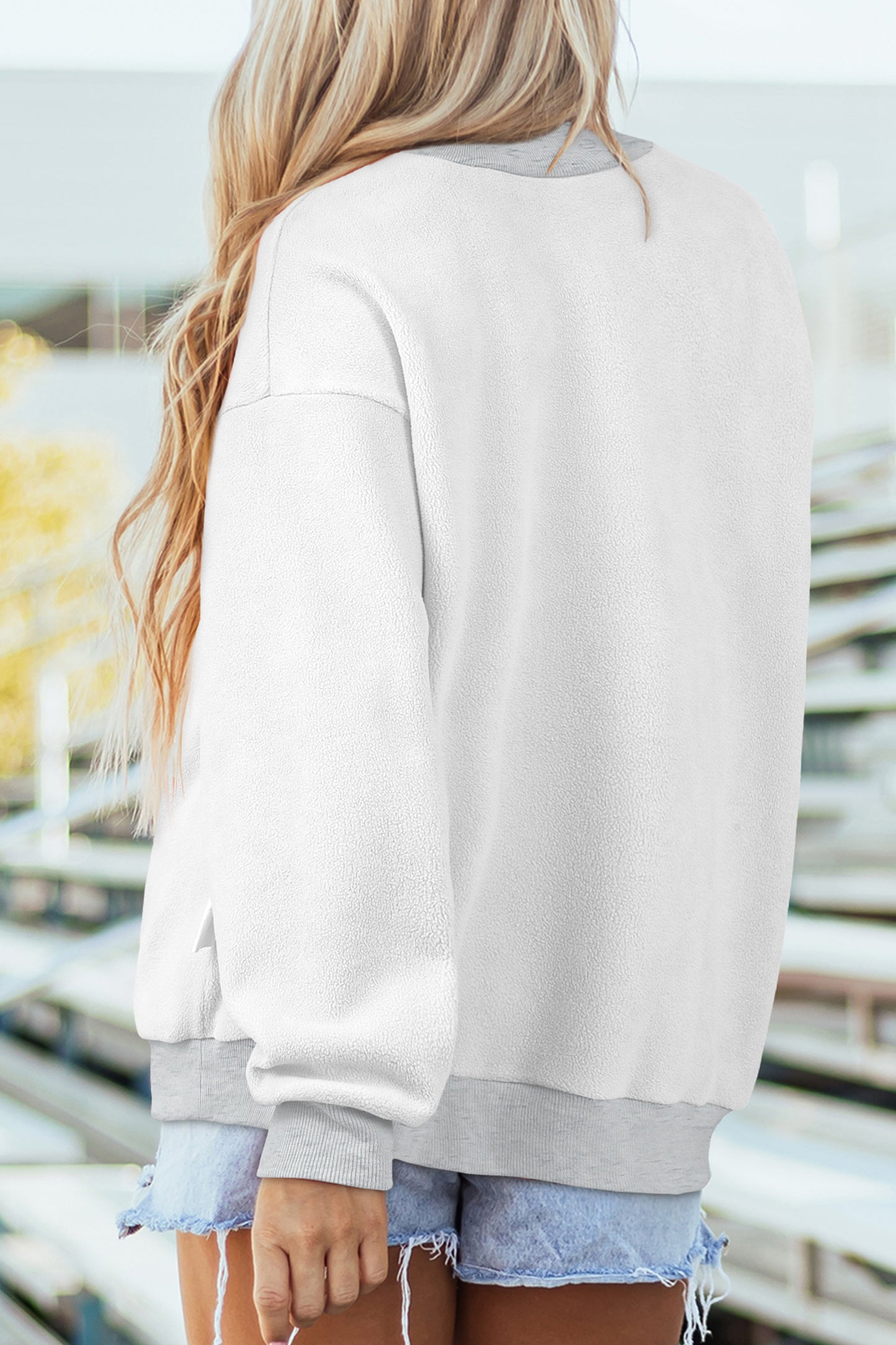 Light Grey MS MISSISSIPPI Double Side Printed Mock Neck Reversible Sweatshirt-Graphic/Graphic Sweatshirts-[Adult]-[Female]-2022 Online Blue Zone Planet