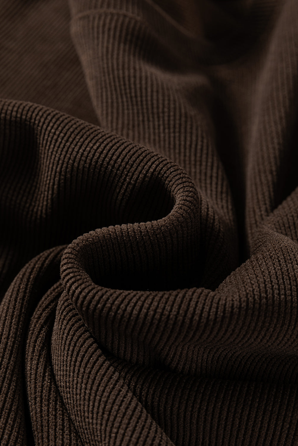 Dark Brown Solid Color Textured Knit Drop Shoulder Pullover Drawstring Shorts Set-Two Piece Sets/Short Sets-[Adult]-[Female]-2022 Online Blue Zone Planet