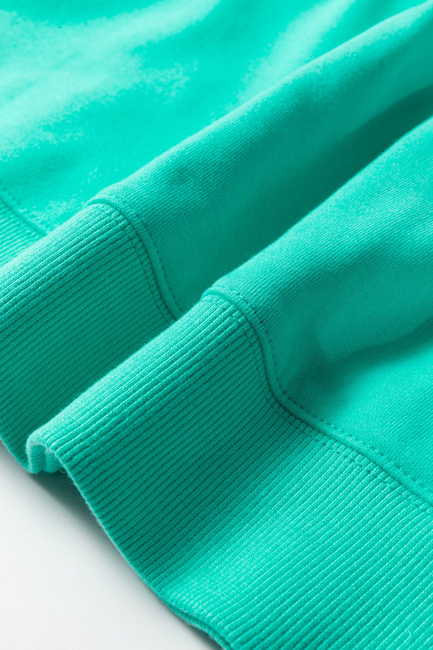 Sea Green Oversize Blessed Embroidered Mock Neck Sweatshirt-Tops/Sweatshirts & Hoodies-[Adult]-[Female]-2022 Online Blue Zone Planet