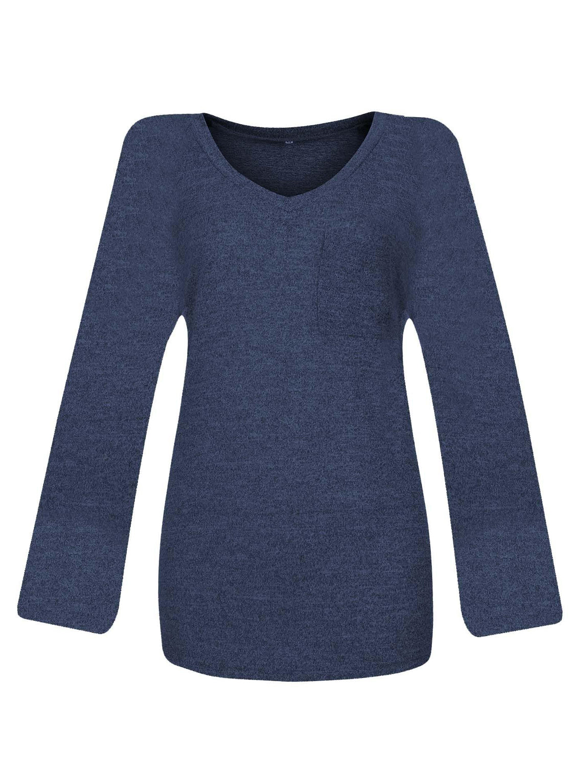 Blue Zone Planet | Round Neck Long Sleeve T-Shirt-TOPS / DRESSES-[Adult]-[Female]-2022 Online Blue Zone Planet