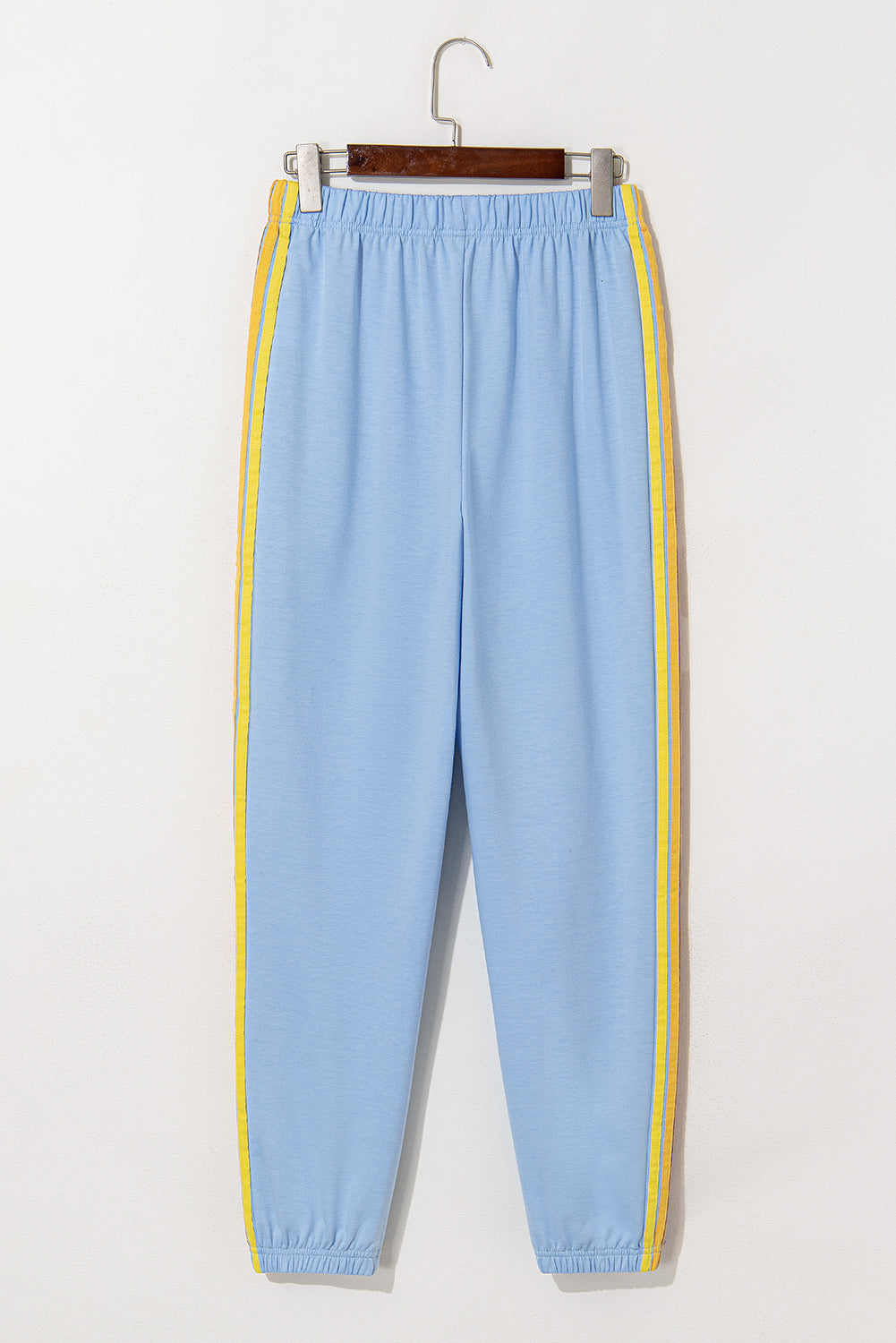 Light Blue Counting Rainbows High Waist Sweatpants-Tops / Dresses-[Adult]-[Female]-2022 Online Blue Zone Planet