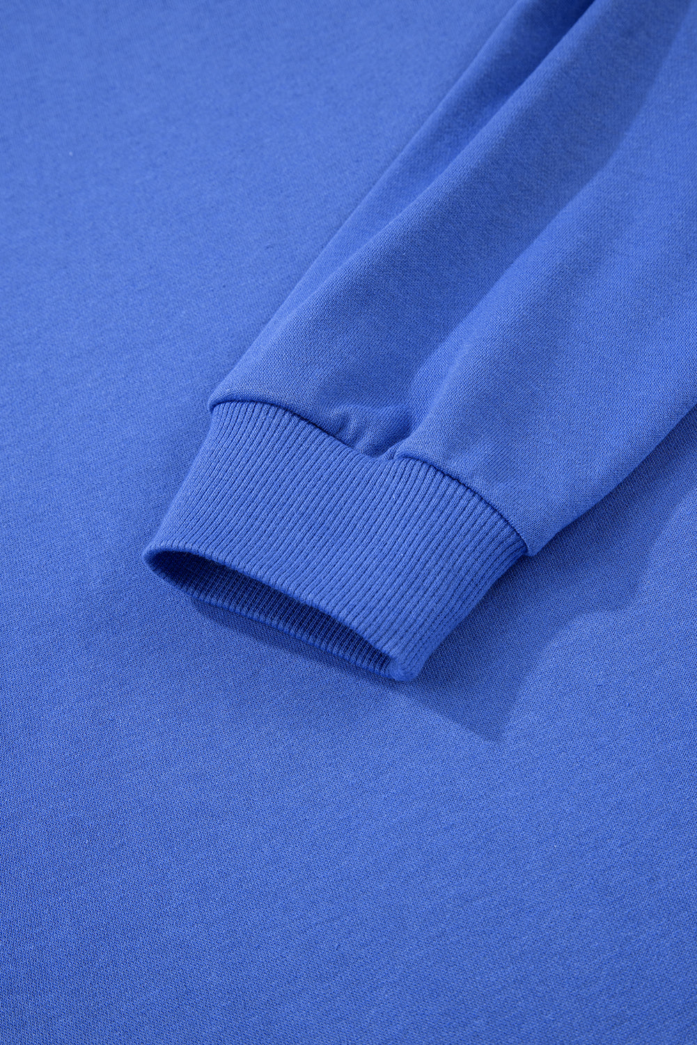 Sky Blue Varsity Contrast Banded Sleeve Shift Sweatshirt Dress-TOPS / DRESSES-[Adult]-[Female]-2022 Online Blue Zone Planet