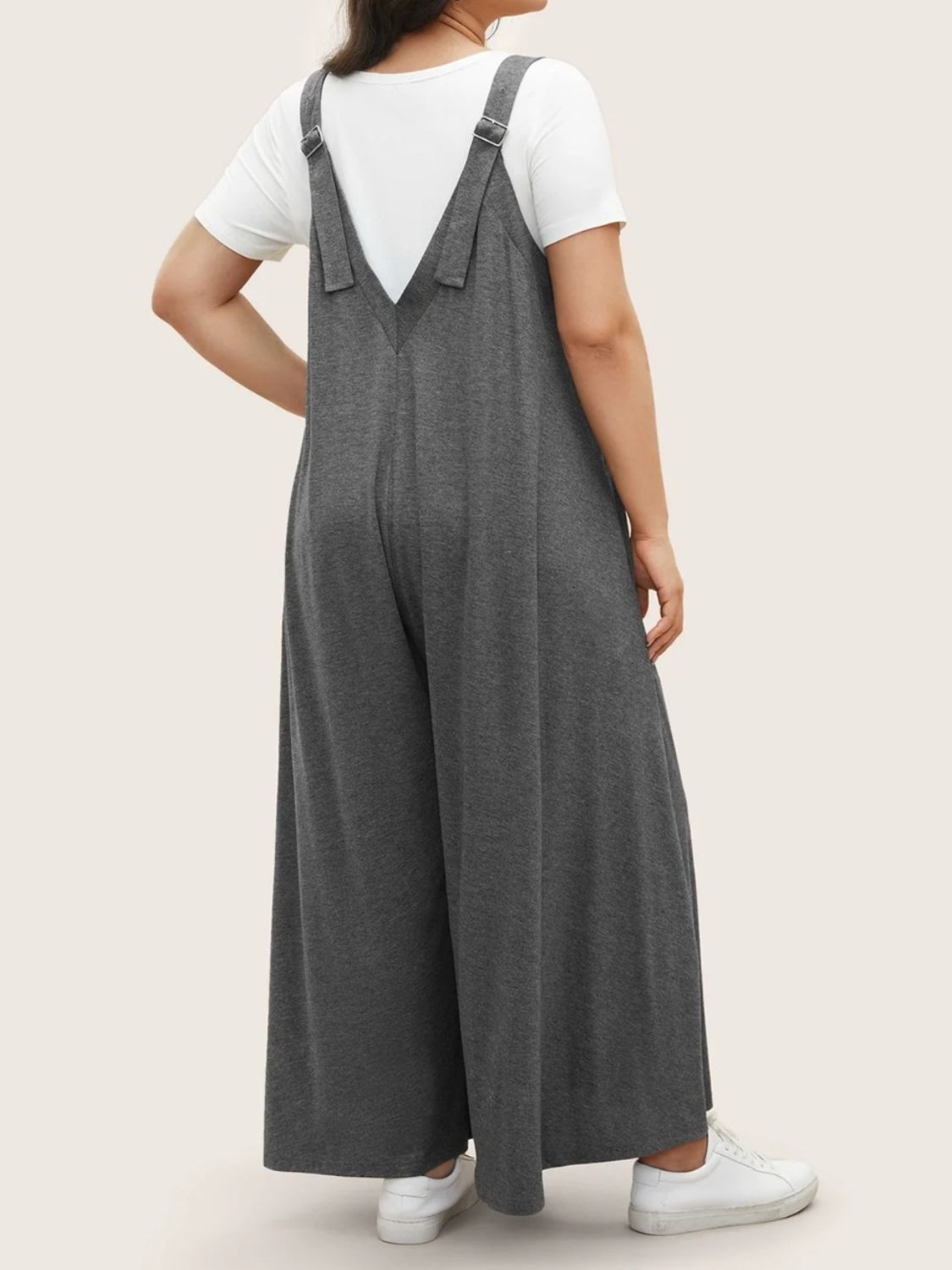 Blue Zone Planet | Full Size Pocketed Wide Leg Overalls-TOPS / DRESSES-[Adult]-[Female]-2022 Online Blue Zone Planet