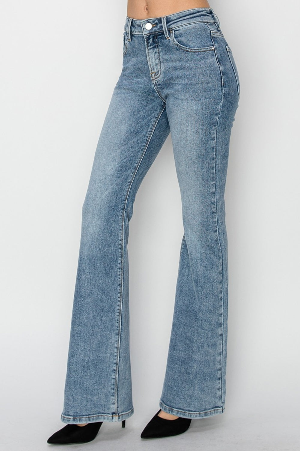 RISEN Full Size Mid Rise Bootcut Jeans-TOPS / DRESSES-[Adult]-[Female]-2022 Online Blue Zone Planet