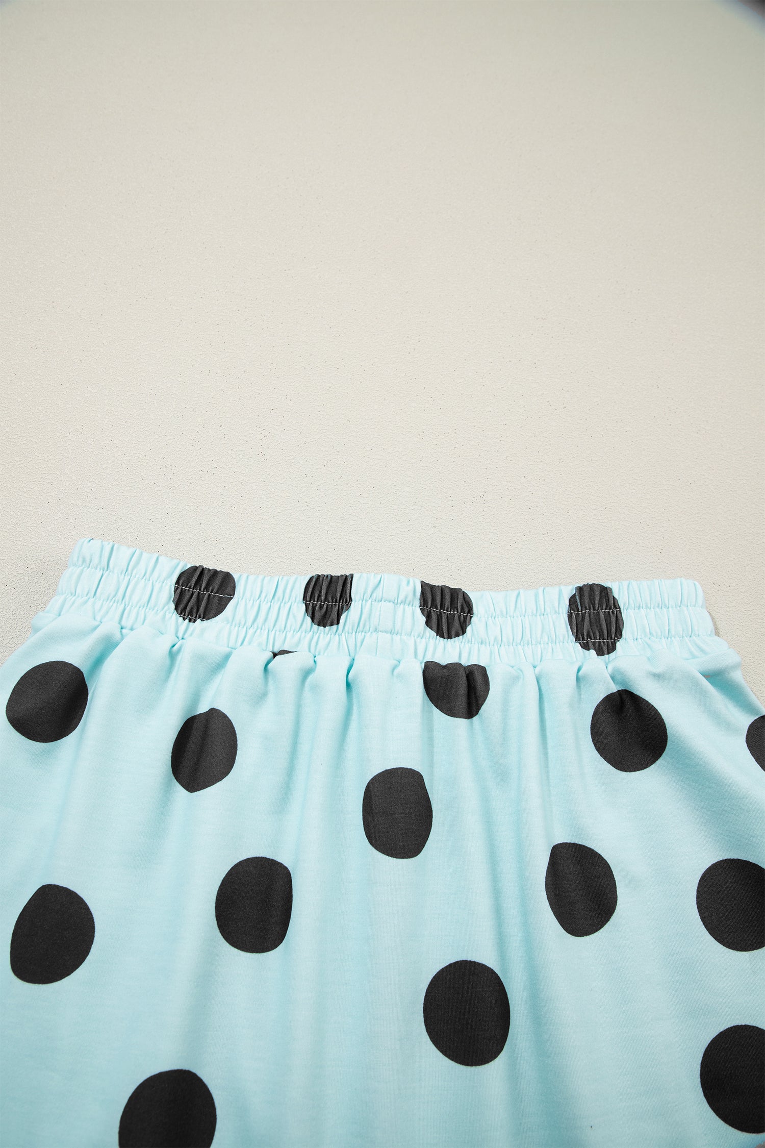 White Polka Dot Short Sleeve Top Casual Skort 2pcs Outfit-Two Piece Sets/Two Piece Dresses-[Adult]-[Female]-2022 Online Blue Zone Planet