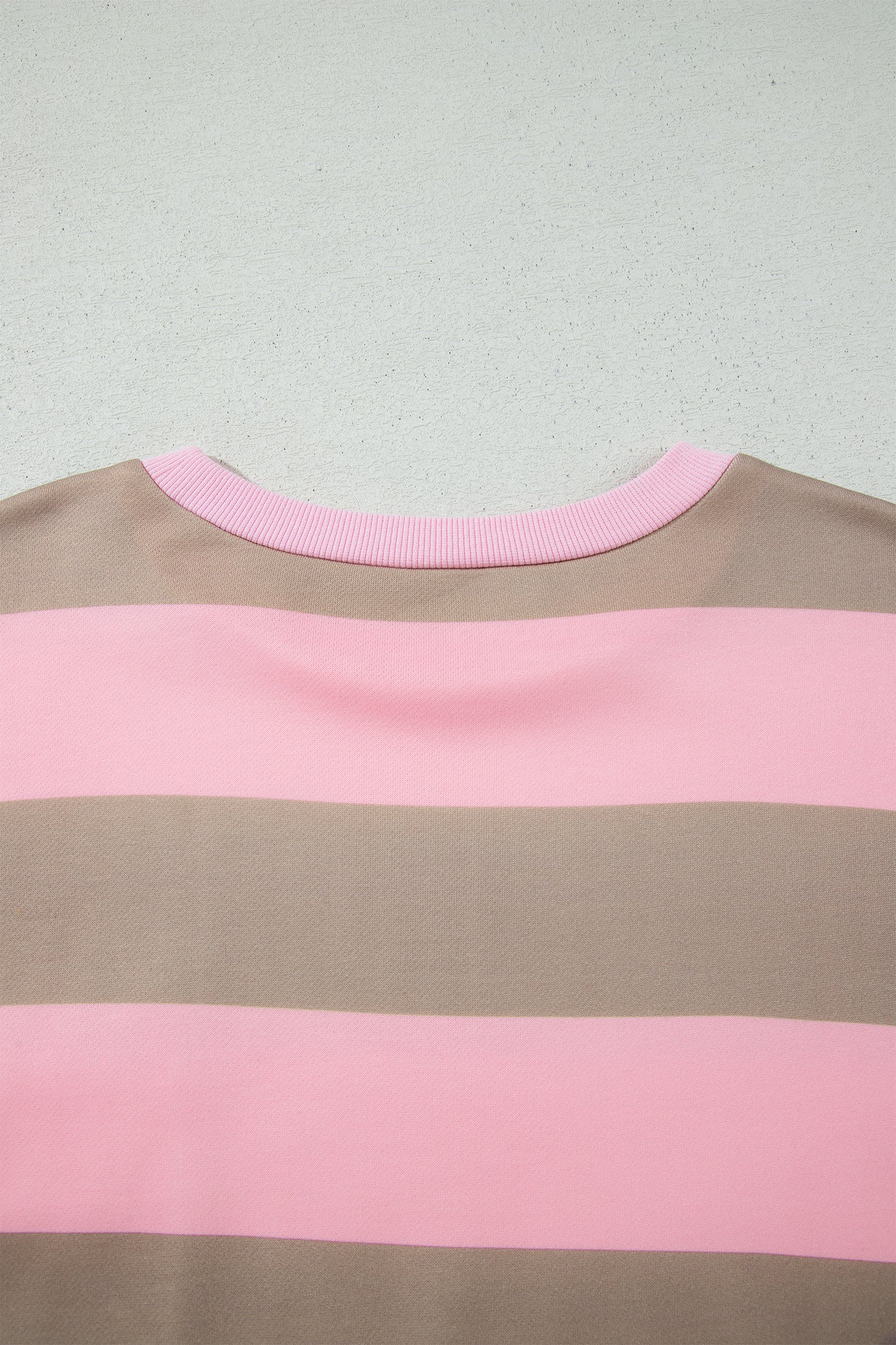 Pink Stripe Striped Colorblock Patch Pocket Split Hem Oversized Long Sleeve Sweatshirt-Tops/Sweatshirts & Hoodies-[Adult]-[Female]-2022 Online Blue Zone Planet