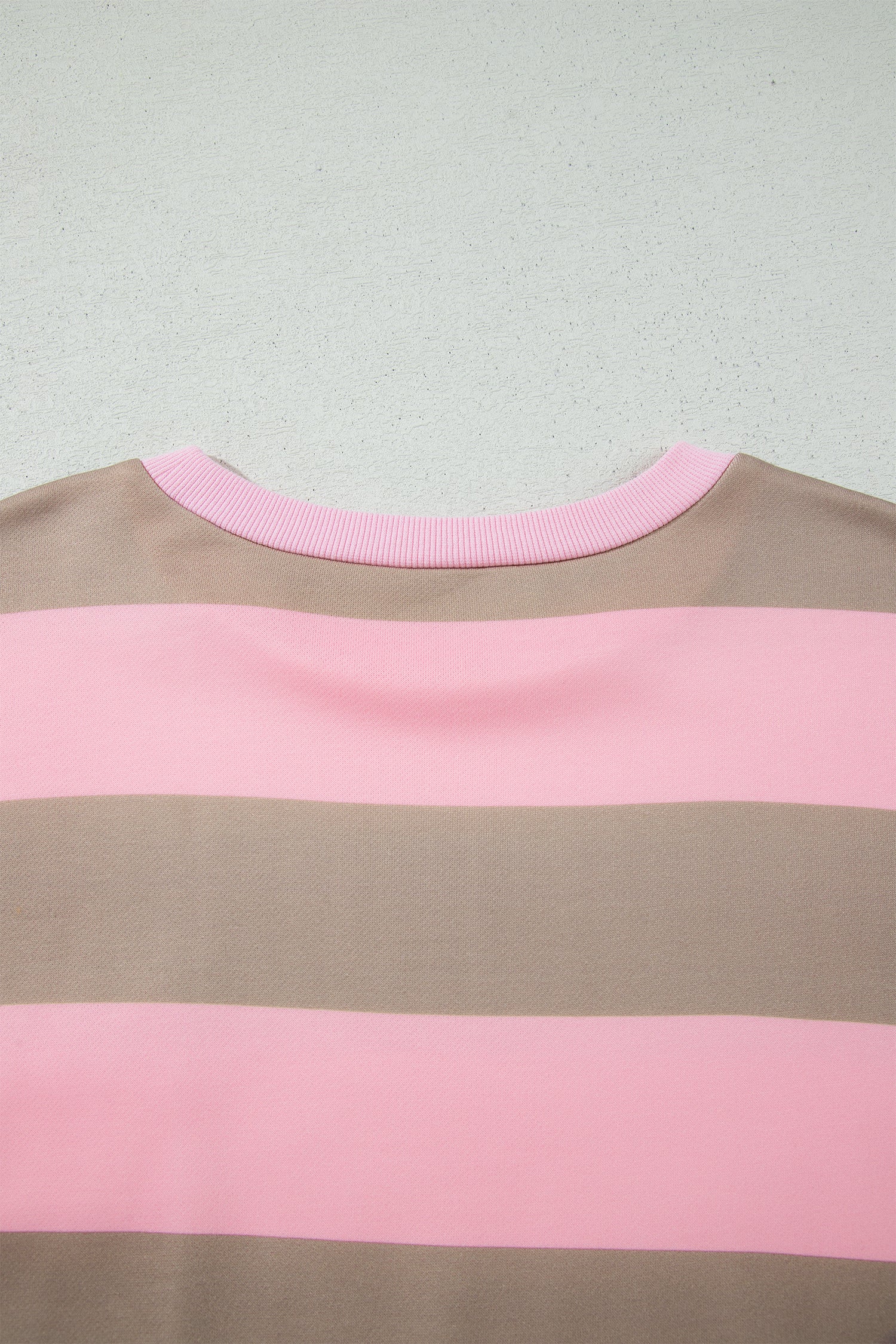 Pink Stripe Striped Colorblock Patch Pocket Split Hem Oversized Long Sleeve Sweatshirt-Tops/Sweatshirts & Hoodies-[Adult]-[Female]-2022 Online Blue Zone Planet