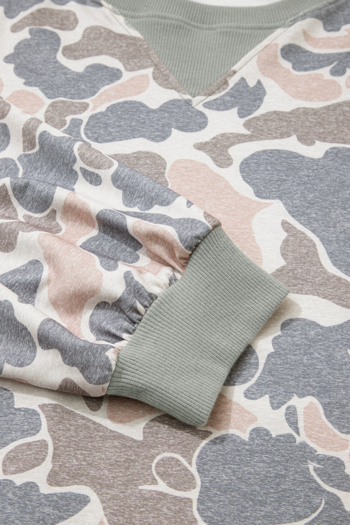 Multicolour Camouflage Print Shift Silhouette Long Sleeve Plus Size Sweatshirt