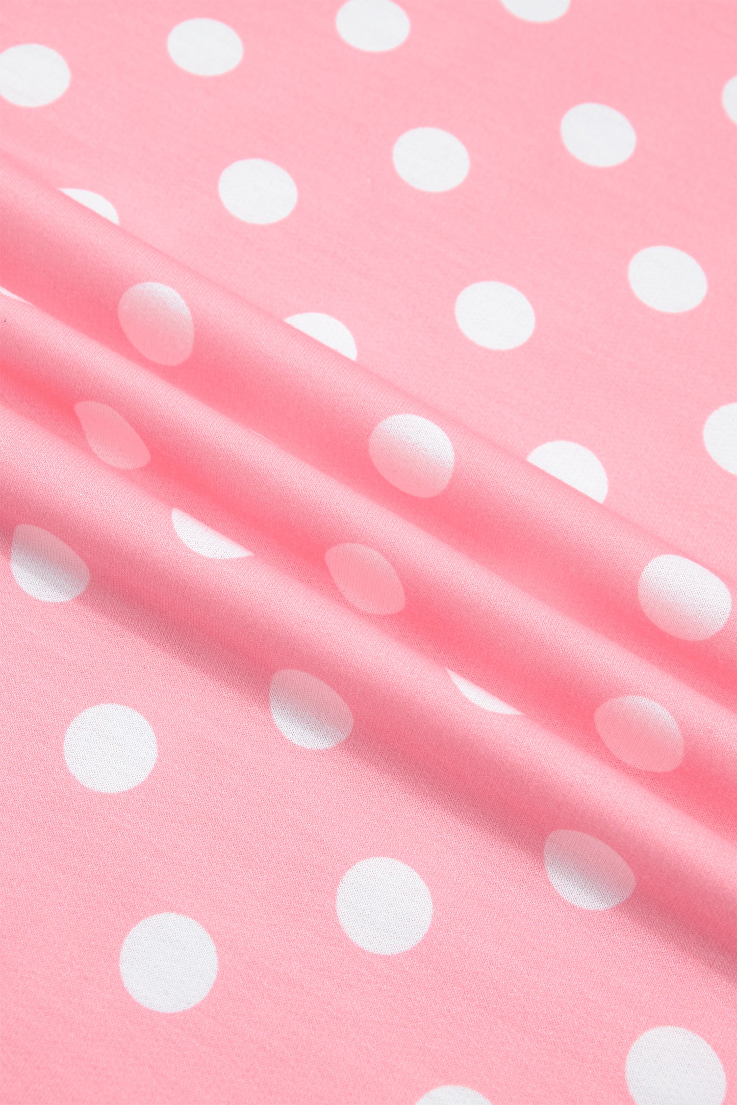 Sky Blue Polka Dot Oversized Top Drawstring Short Set-Two Piece Sets/Short Sets-[Adult]-[Female]-2022 Online Blue Zone Planet