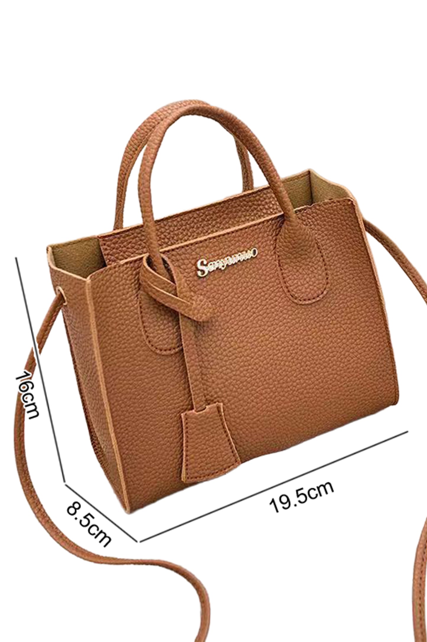 Camel Minimalist PU Leather Handle Shoulder Bag-Shoes & Bags/Shoulder Bags-[Adult]-[Female]-2022 Online Blue Zone Planet