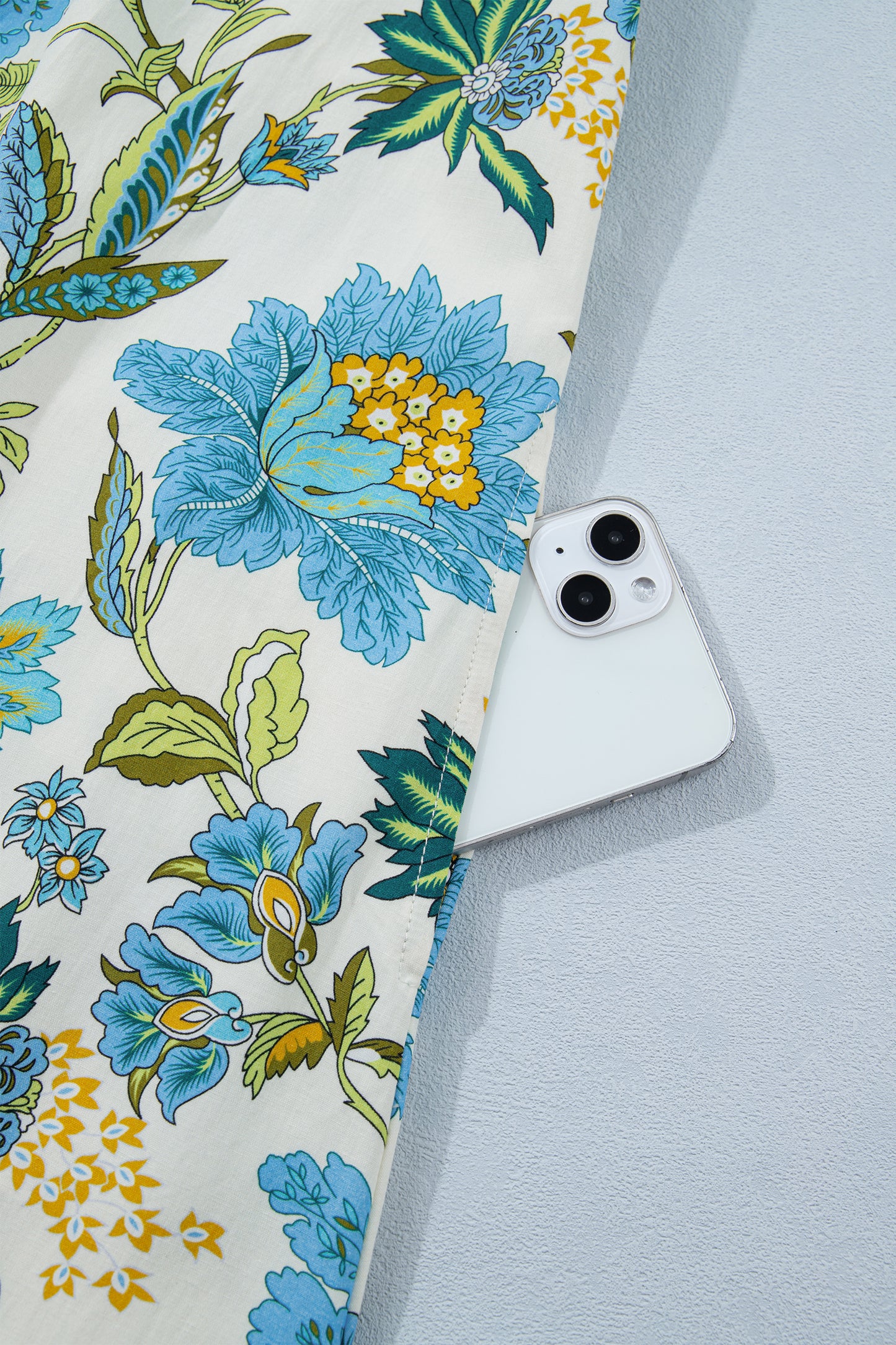 Beige Floral Print V Neck Triple Ruffle Short Sleeve Shift Mini Dress-TOPS / DRESSES-[Adult]-[Female]-2022 Online Blue Zone Planet