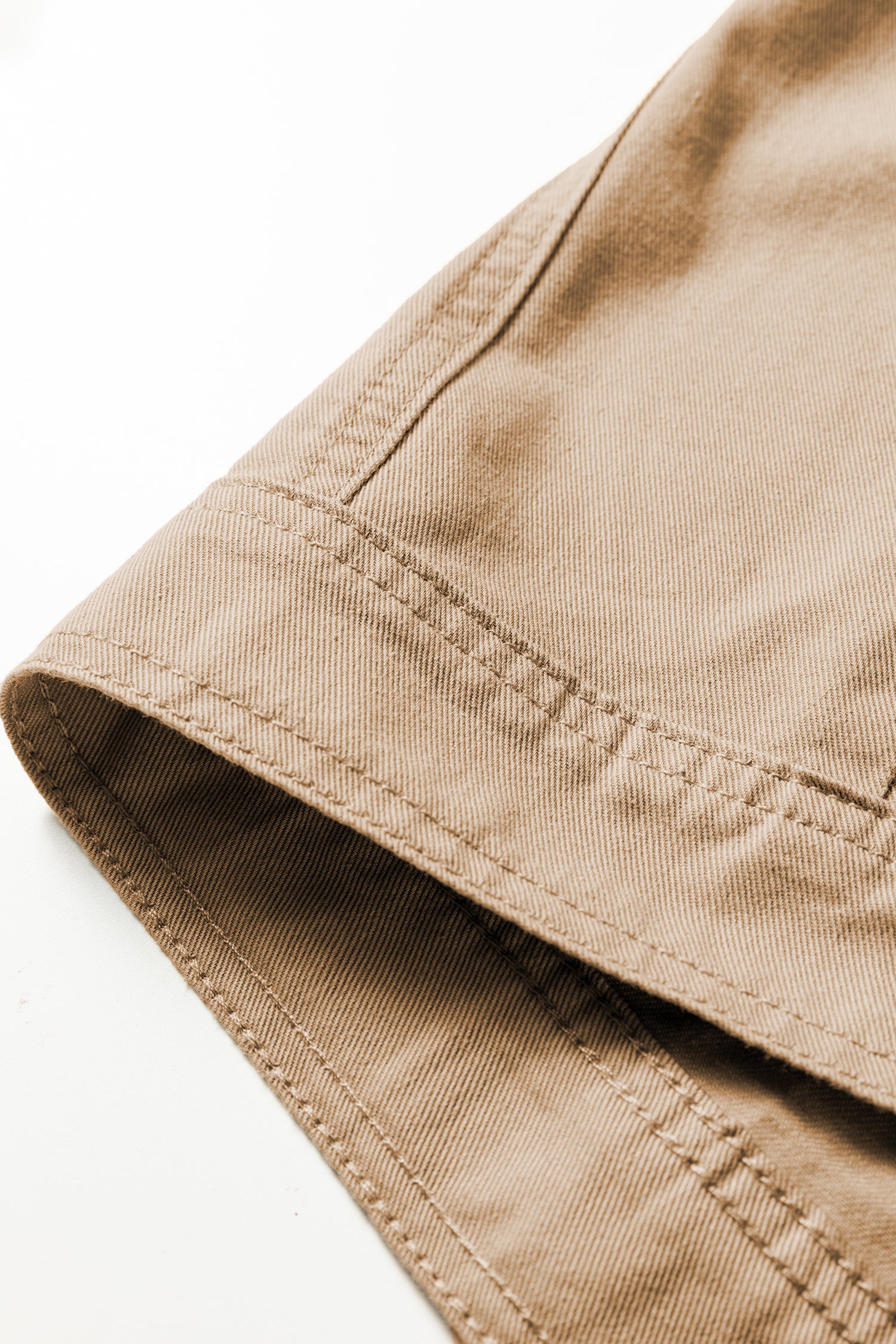 Pale Khaki Ruffled Patchwork Denim Jacket Vest-Outerwear/Vests-[Adult]-[Female]-2022 Online Blue Zone Planet