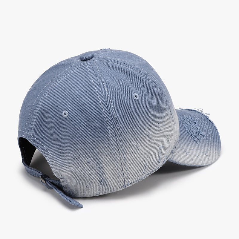 Distressed Adjustable Cotton Hat-HATS-[Adult]-[Female]-2022 Online Blue Zone Planet