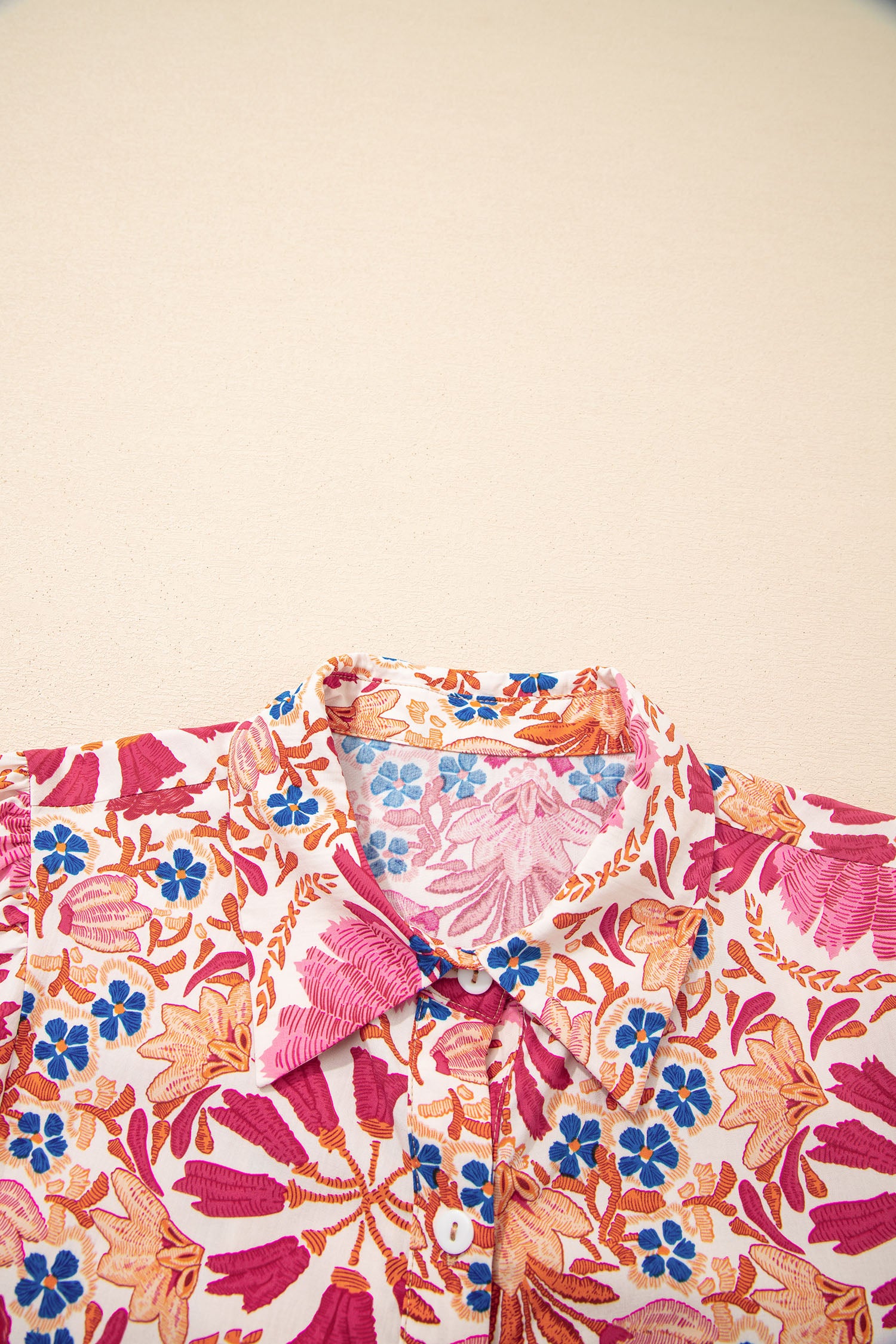 Red Fall Flower Print Long Sleeve Mini Dress-Dresses/Mini Dresses-[Adult]-[Female]-2022 Online Blue Zone Planet