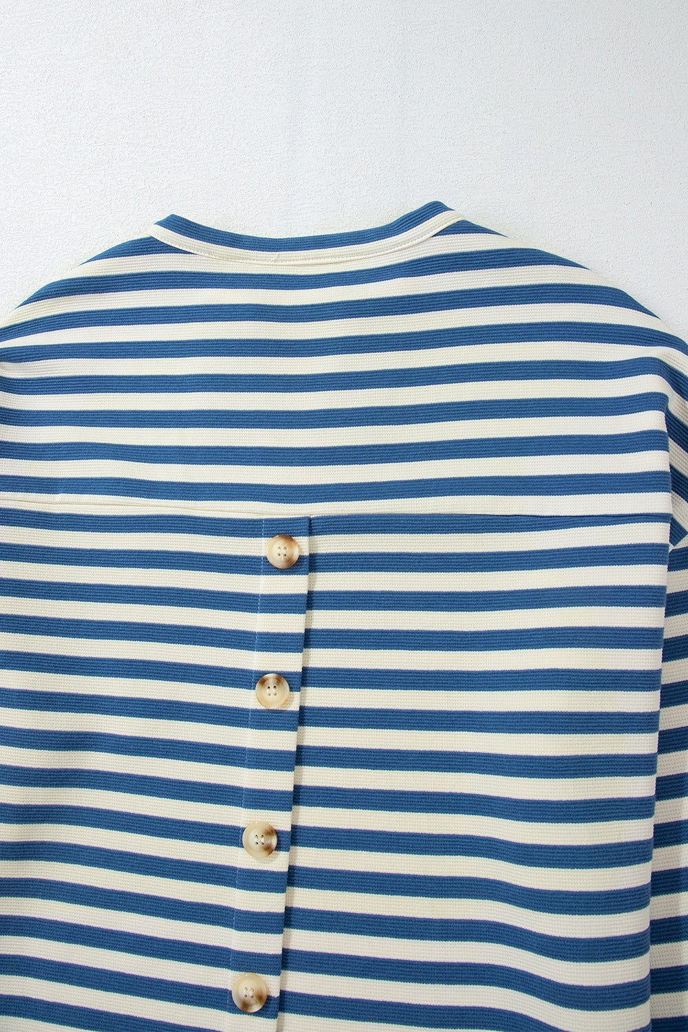 Stripe Chest Pocket Notched Top-TOPS / DRESSES-[Adult]-[Female]-2022 Online Blue Zone Planet