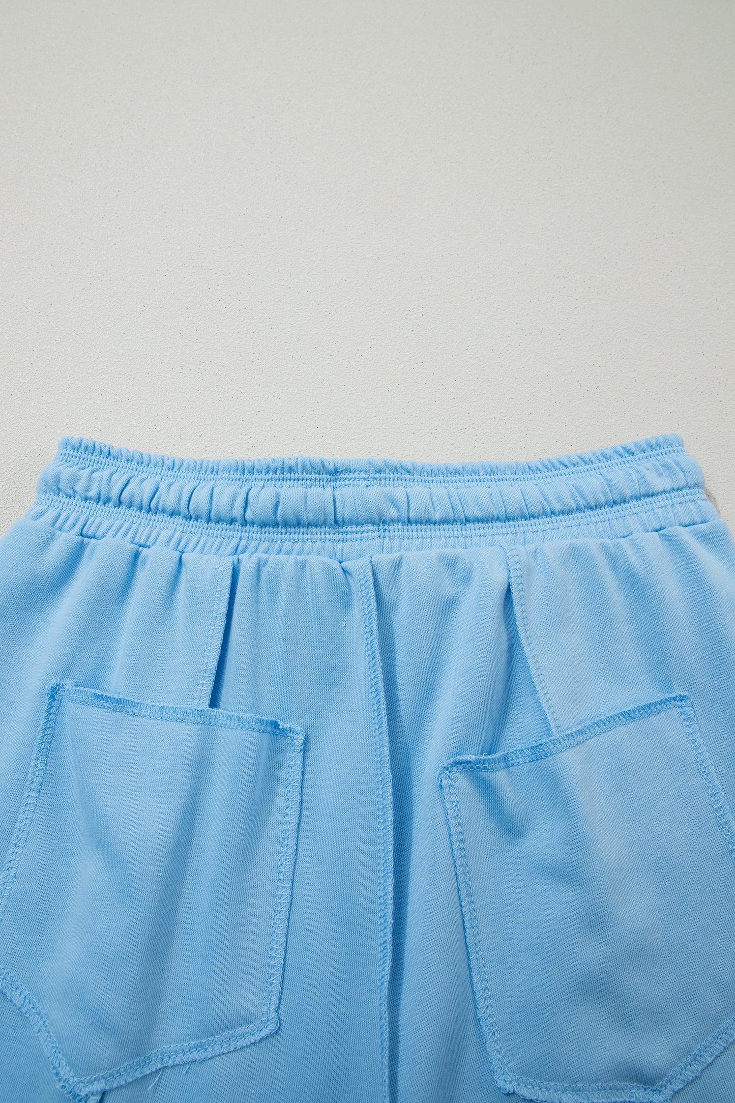Sky Blue Drop Shoulder Boxy Tee and Barrel Pants Set-Two Piece Sets/Pant Sets-[Adult]-[Female]-2022 Online Blue Zone Planet