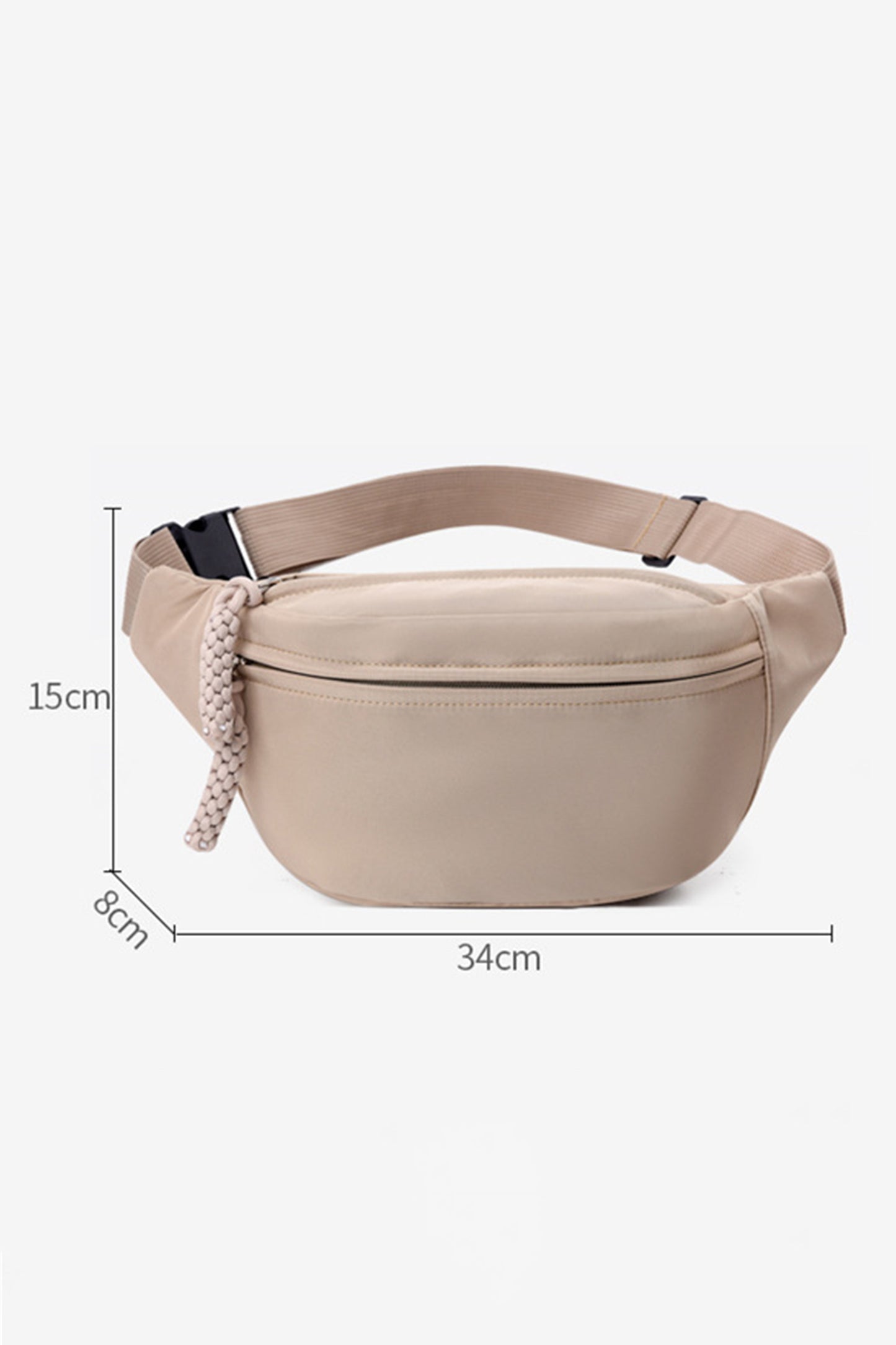 Gray Solid Color Braided Pull-tab Zip Crossbody Bag-Shoes & Bags/Crossbody Bags-[Adult]-[Female]-2022 Online Blue Zone Planet