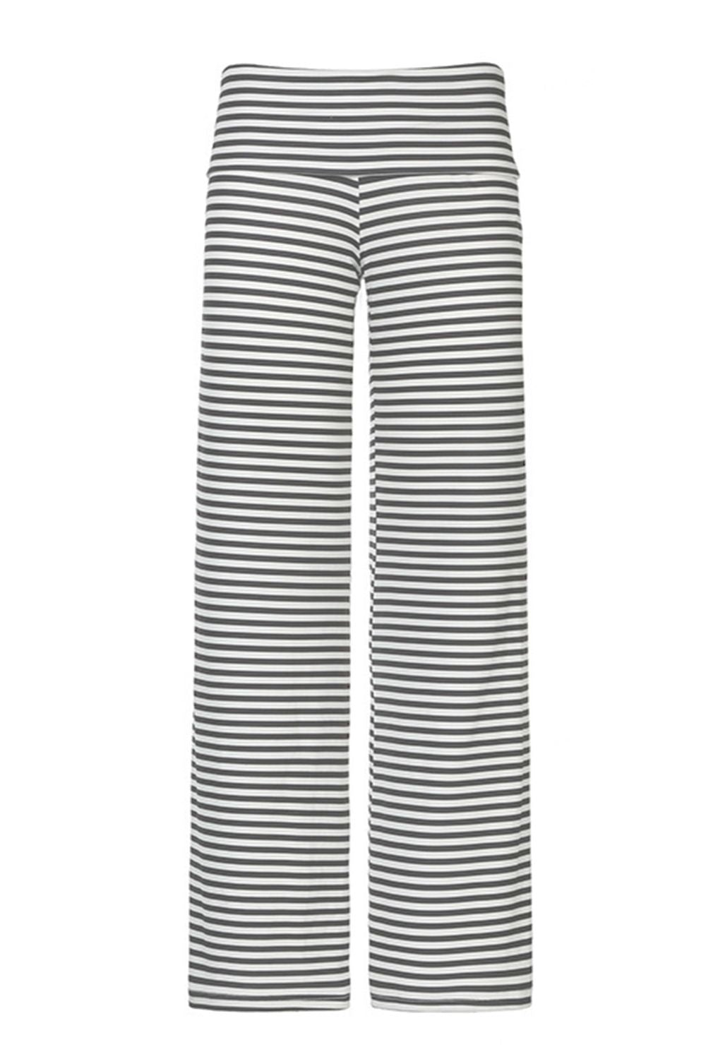 Striped Wide Leg Pants-BOTTOMS-[Adult]-[Female]-2022 Online Blue Zone Planet