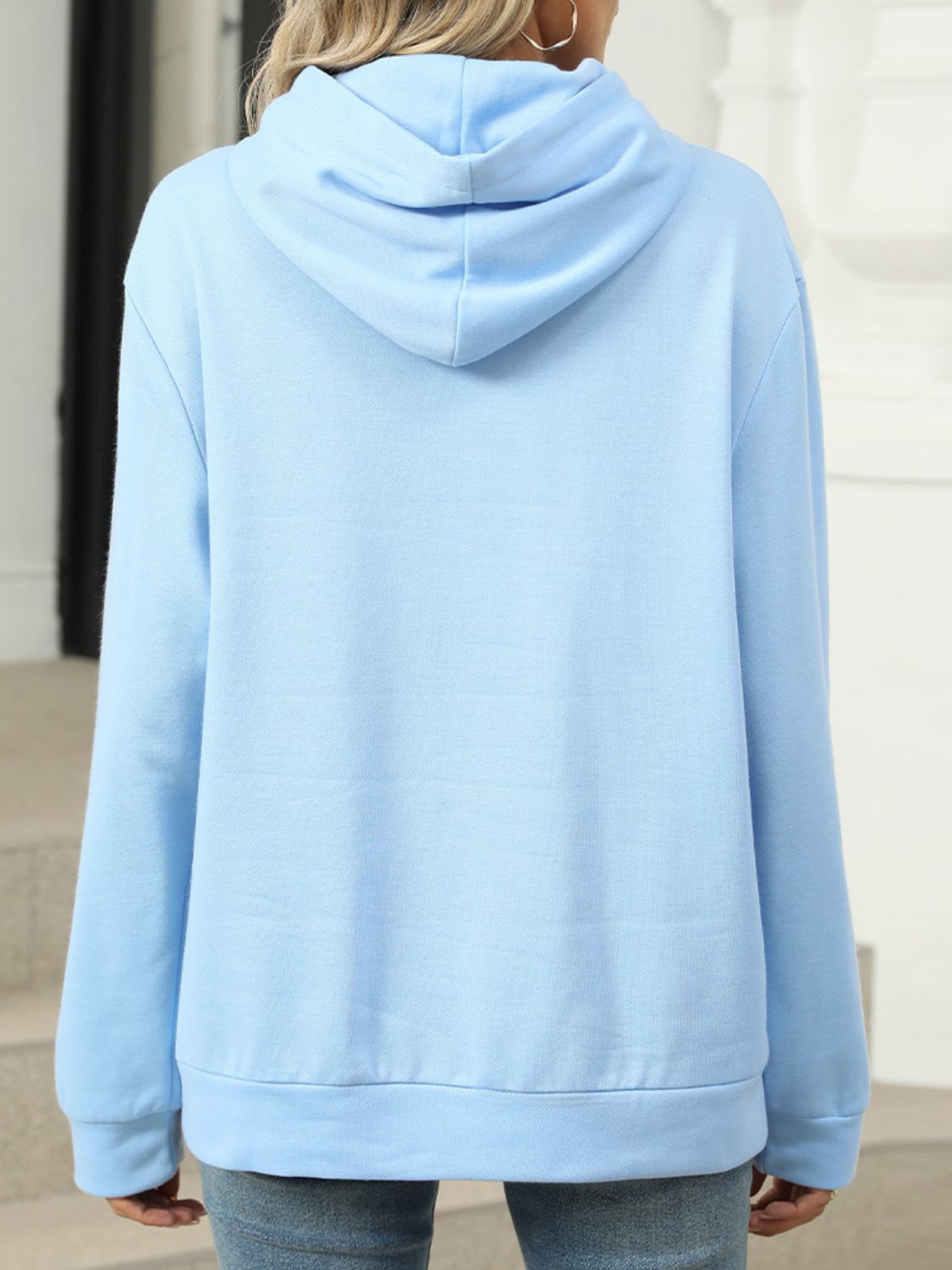 Blue Zone Planet | Pocketed Long Sleeve Hoodie-TOPS / DRESSES-[Adult]-[Female]-2022 Online Blue Zone Planet